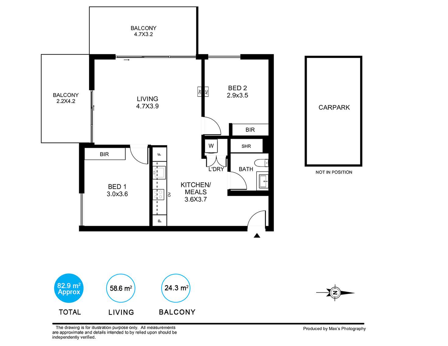 Floorplan of Homely apartment listing, 906/156 Wright Street, Adelaide SA 5000