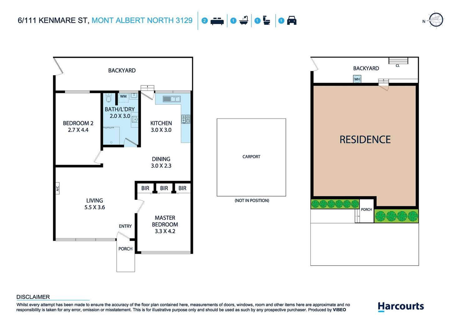 Floorplan of Homely unit listing, 6/111 Kenmare Street, Mont Albert North VIC 3129