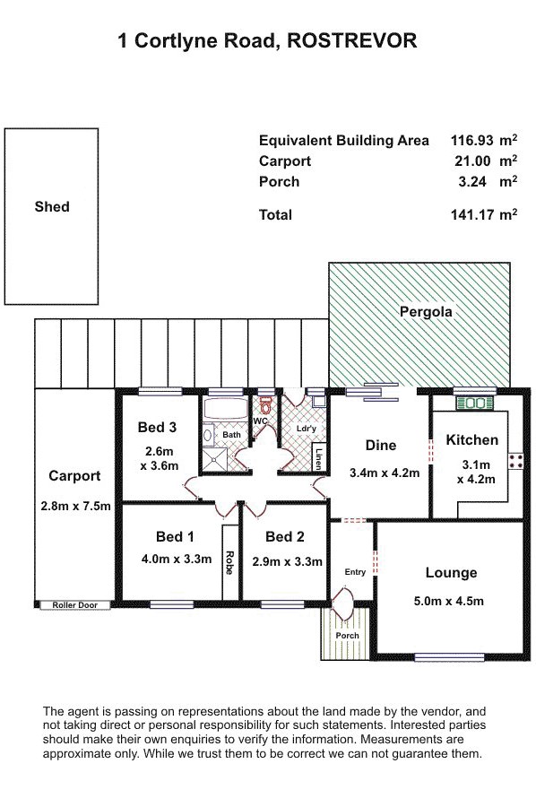 Floorplan of Homely house listing, 1 Cortlyne Road, Rostrevor SA 5073