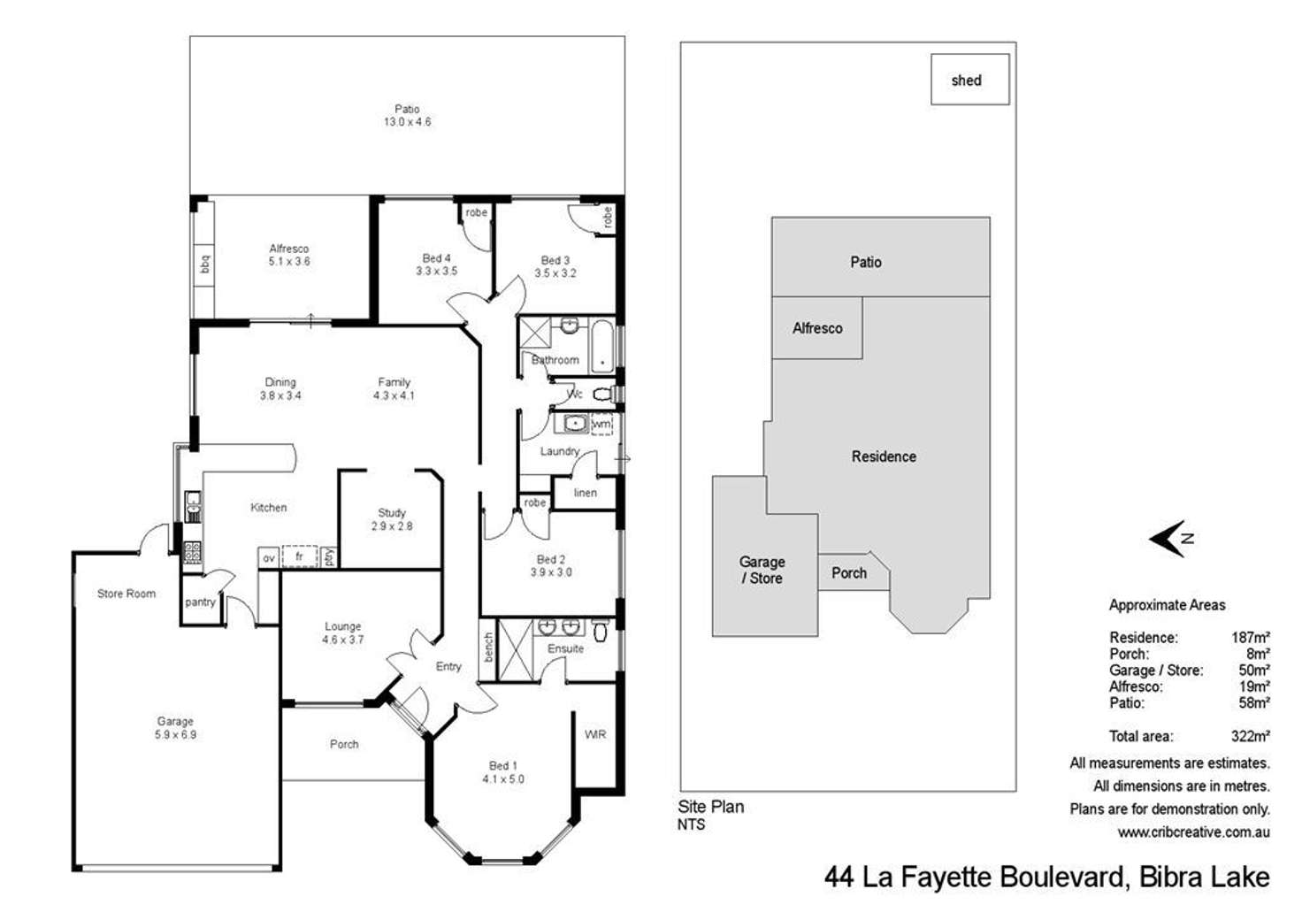 Floorplan of Homely house listing, 44 La Fayette Blvd, Bibra Lake WA 6163