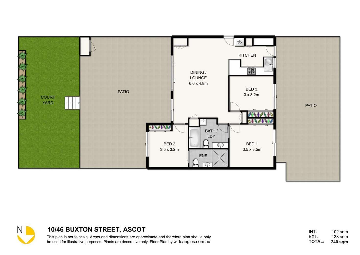 Floorplan of Homely unit listing, 10/46 Buxton Street, Ascot QLD 4007