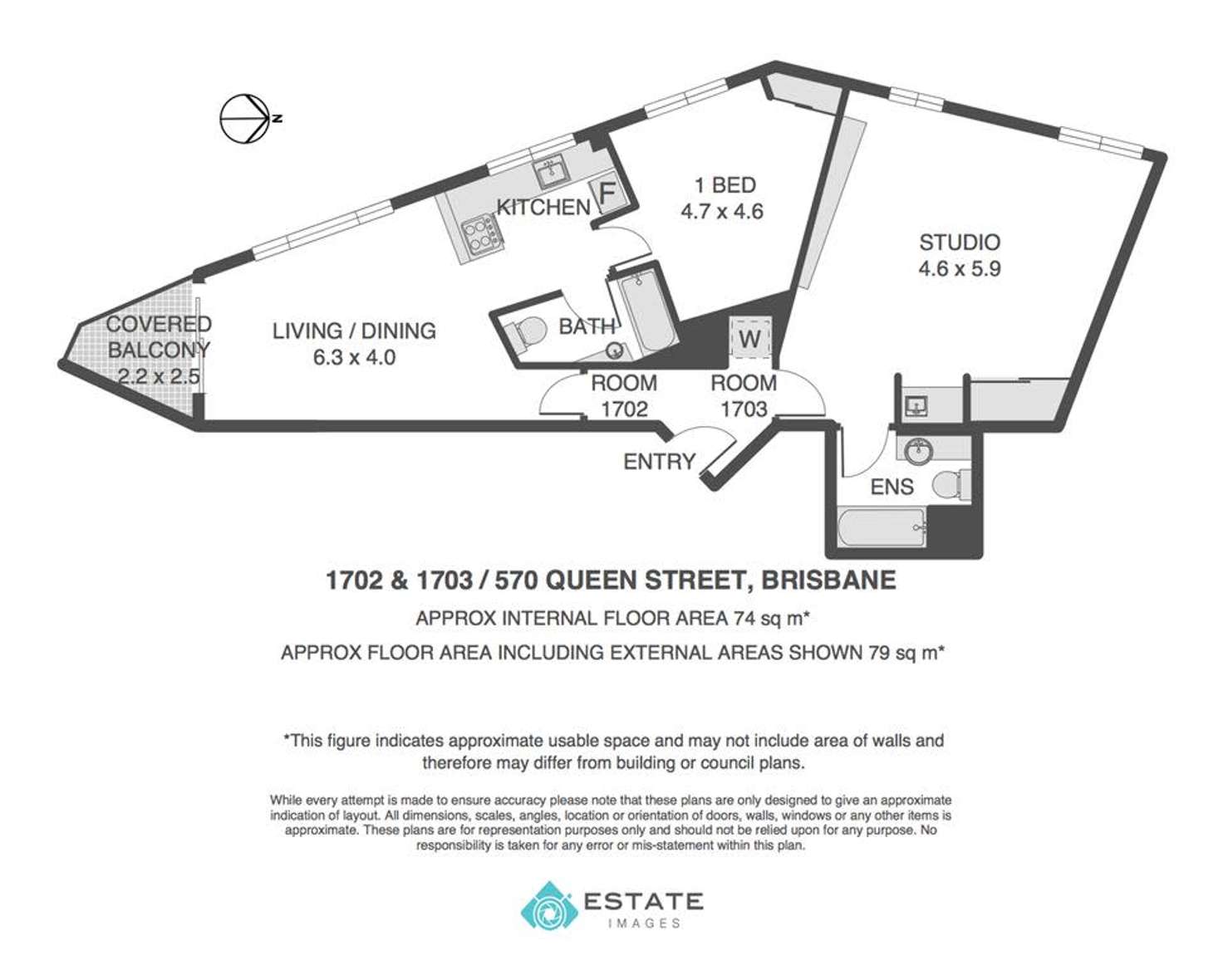 Floorplan of Homely apartment listing, 1702-03/570 Queen Street, Brisbane City QLD 4000