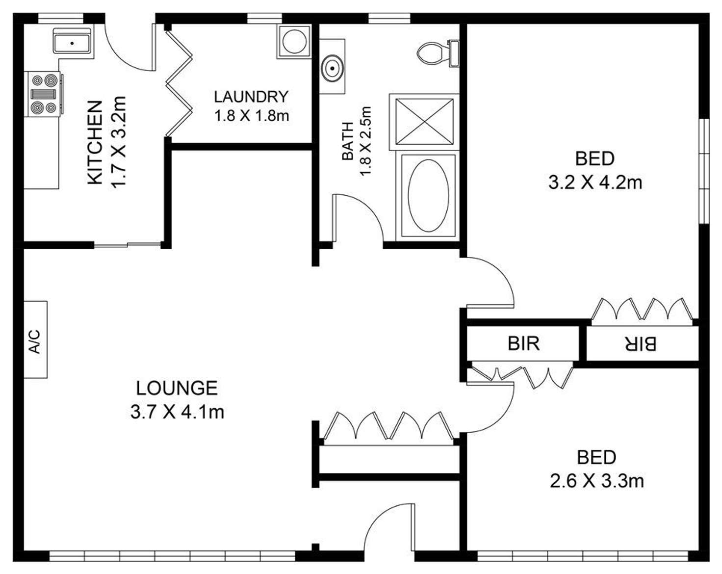 Floorplan of Homely unit listing, 8/351 Sir Donald Bradman, Brooklyn Park SA 5032