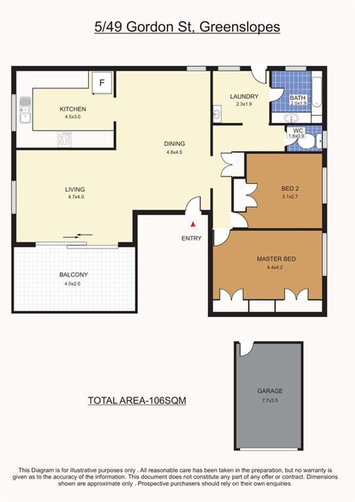 Floorplan of Homely unit listing, 5/49 Gordon Street, Greenslopes QLD 4120