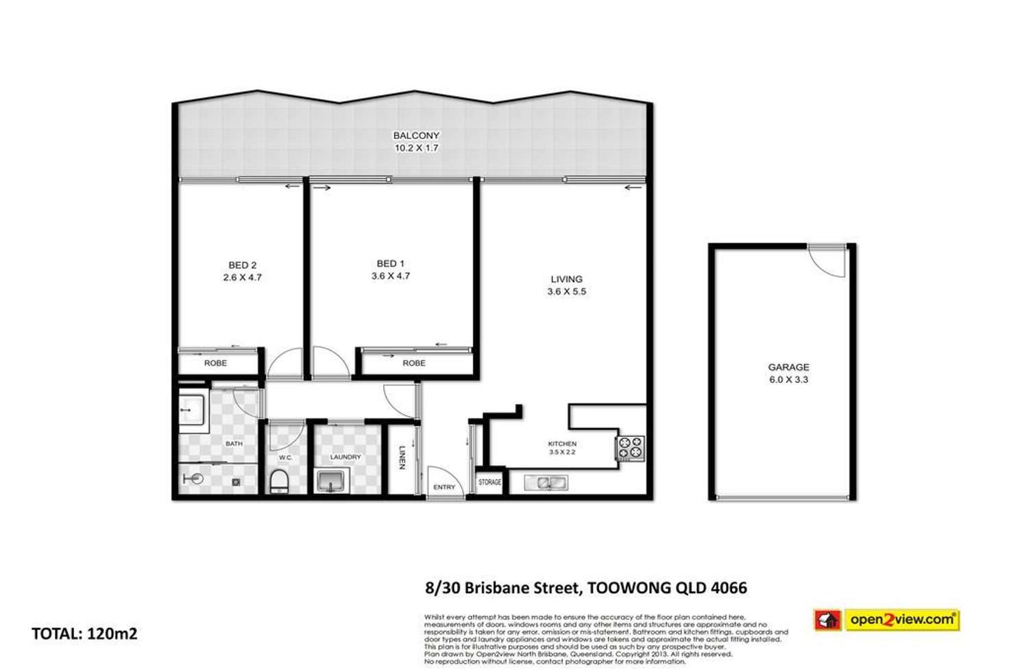 Floorplan of Homely unit listing, 8/30 Brisbane Street, Toowong QLD 4066