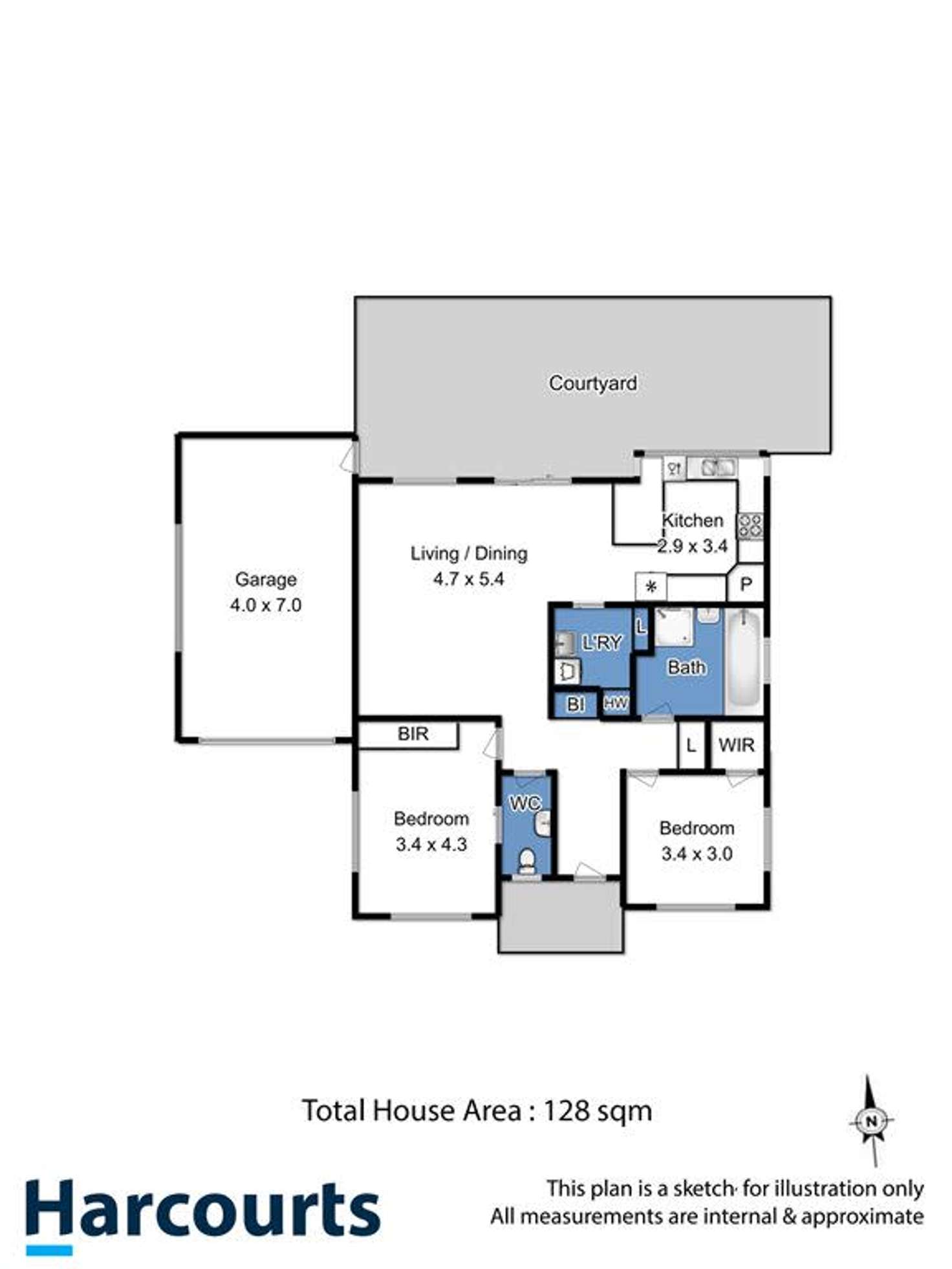 Floorplan of Homely villa listing, 3/190 Roslyn Avenue, Blackmans Bay TAS 7052