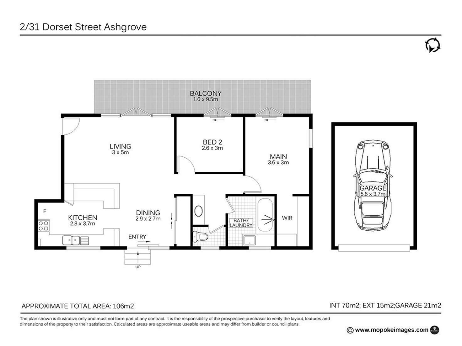 Floorplan of Homely unit listing, 2/31 Dorset Street, Ashgrove QLD 4060