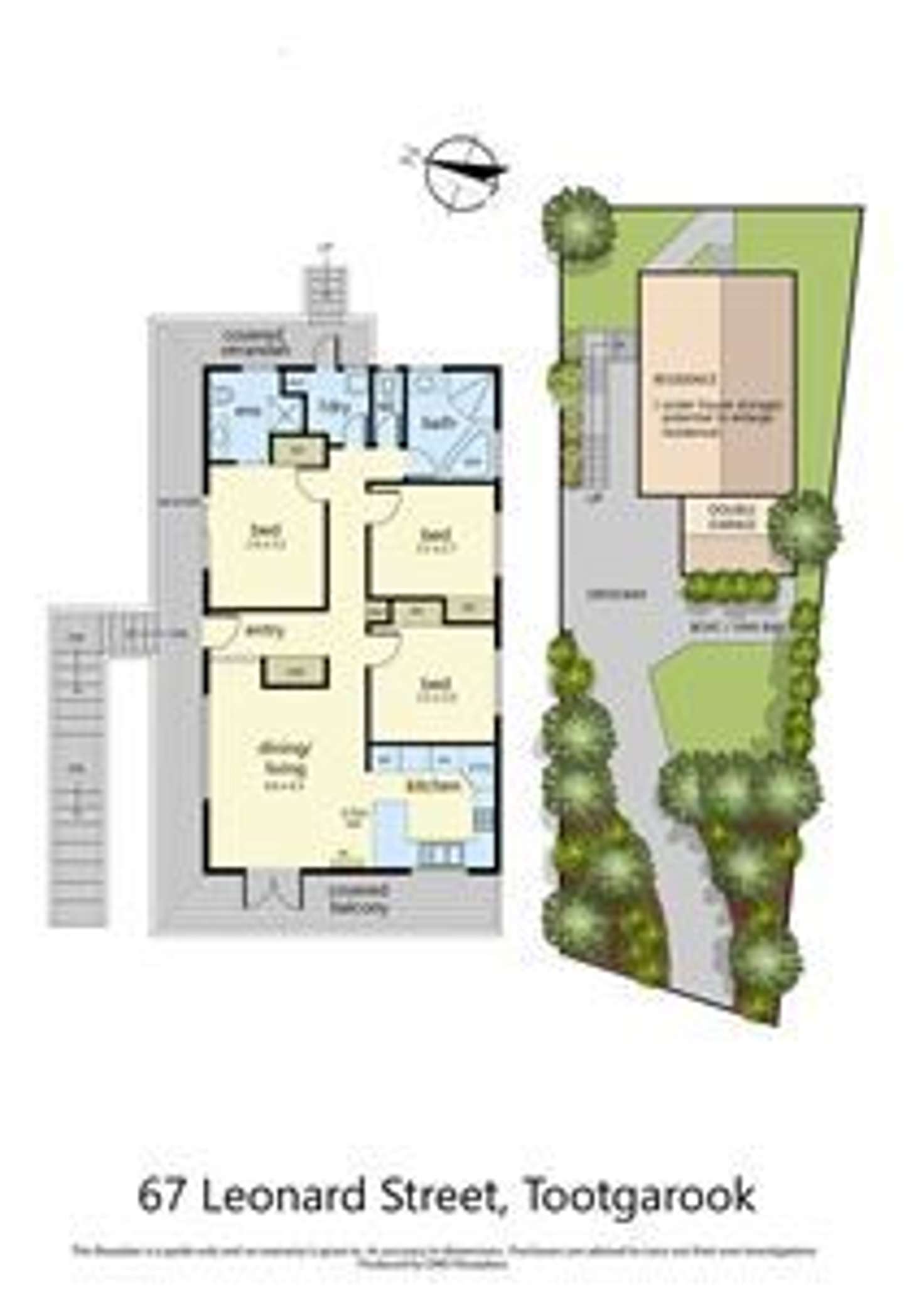 Floorplan of Homely house listing, 67 Leonard Street, Tootgarook VIC 3941