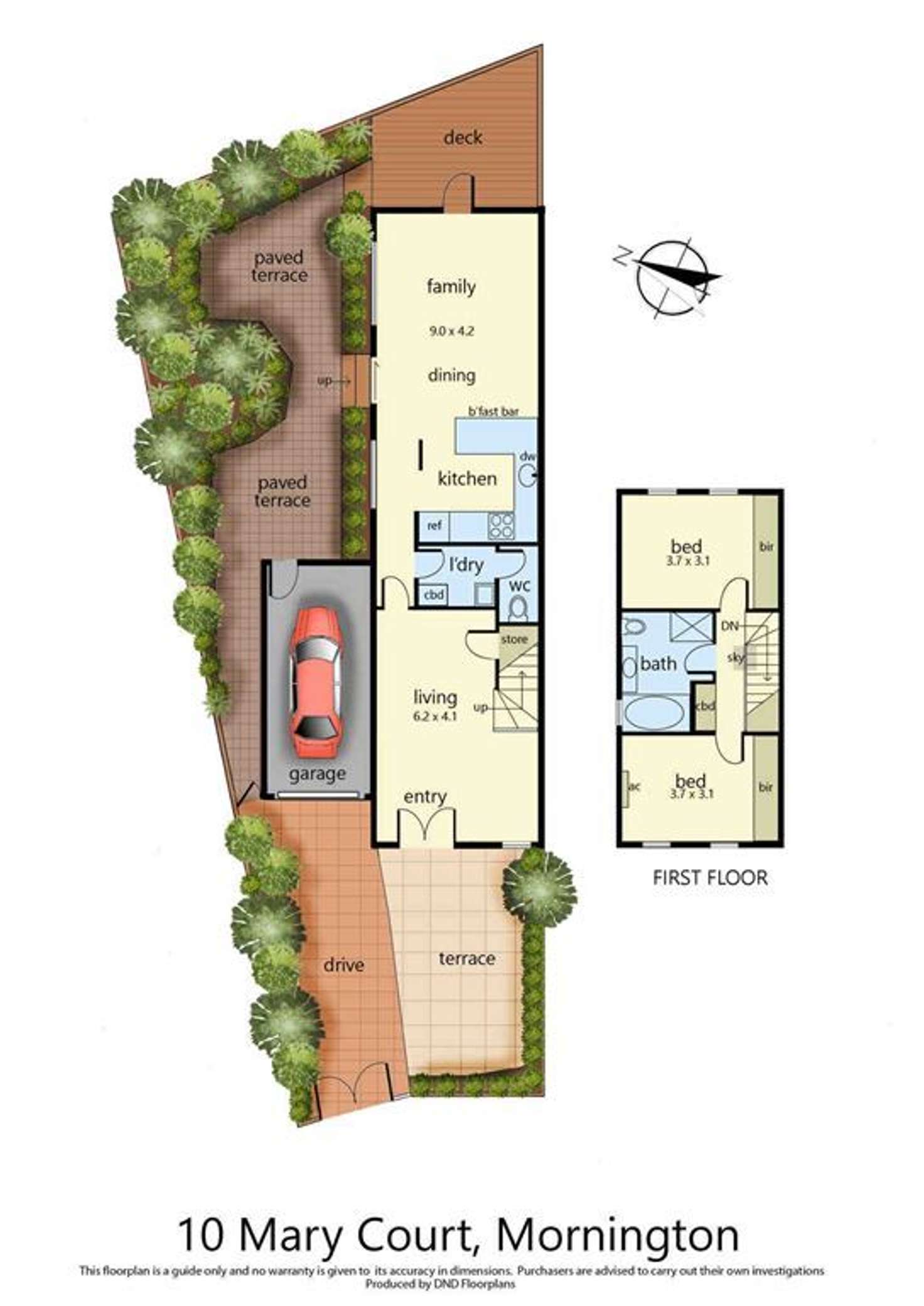 Floorplan of Homely townhouse listing, 10 Mary Court, Mornington VIC 3931