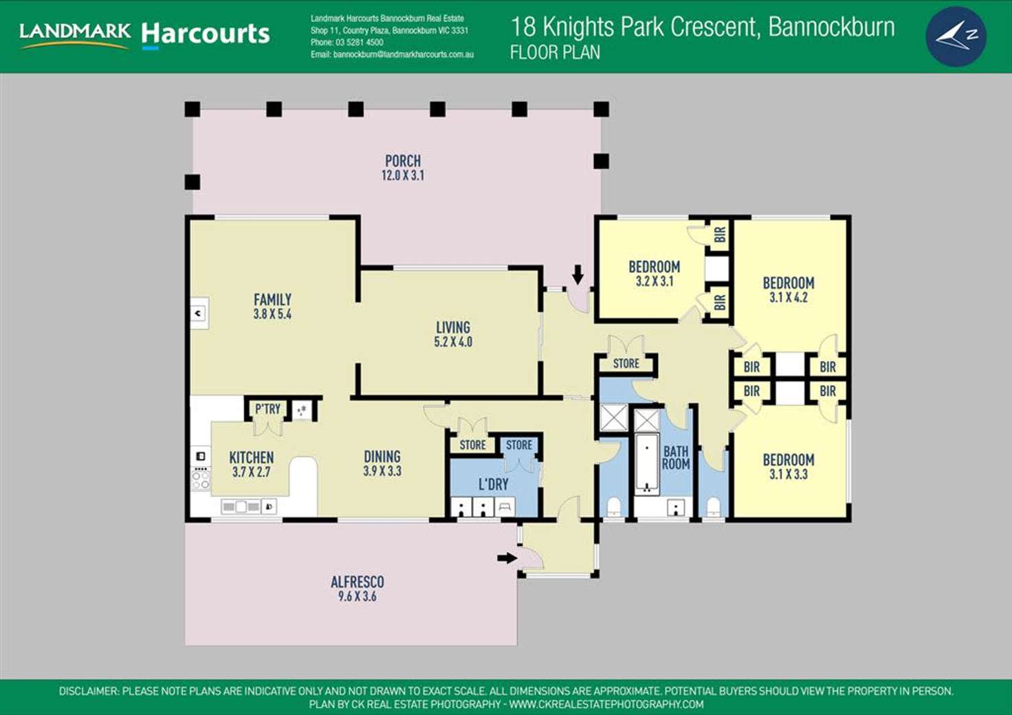 Floorplan of Homely house listing, 18 Knights Park Crescent, Bannockburn VIC 3331