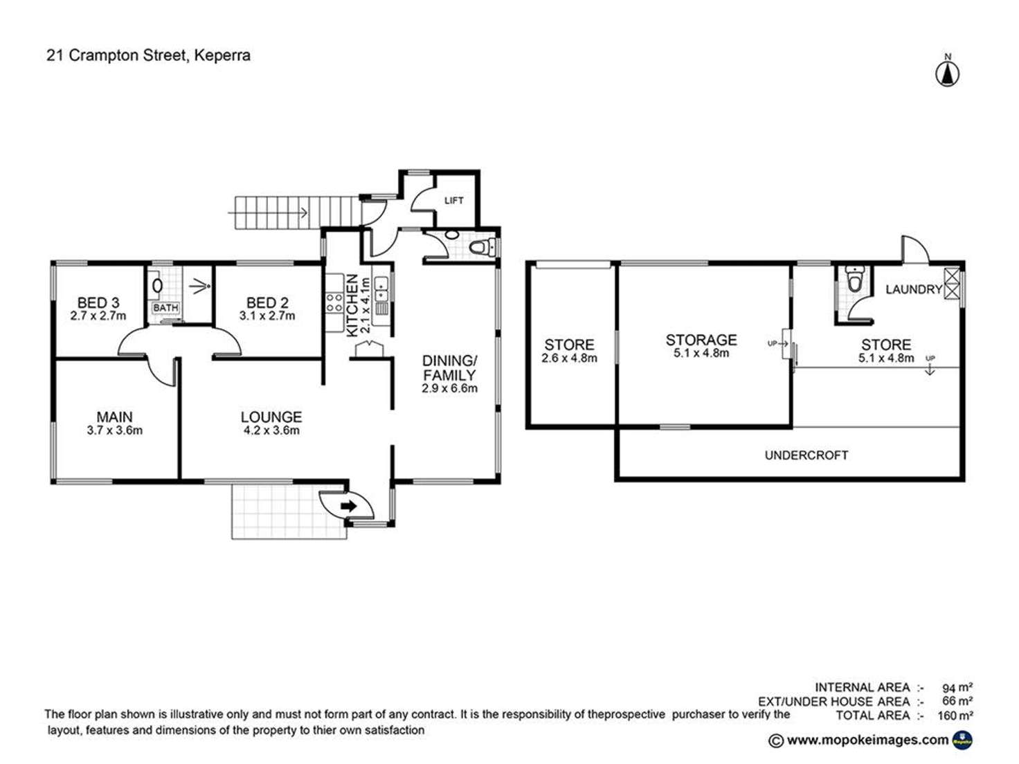 Floorplan of Homely house listing, 21 Crampton Street, Keperra QLD 4054