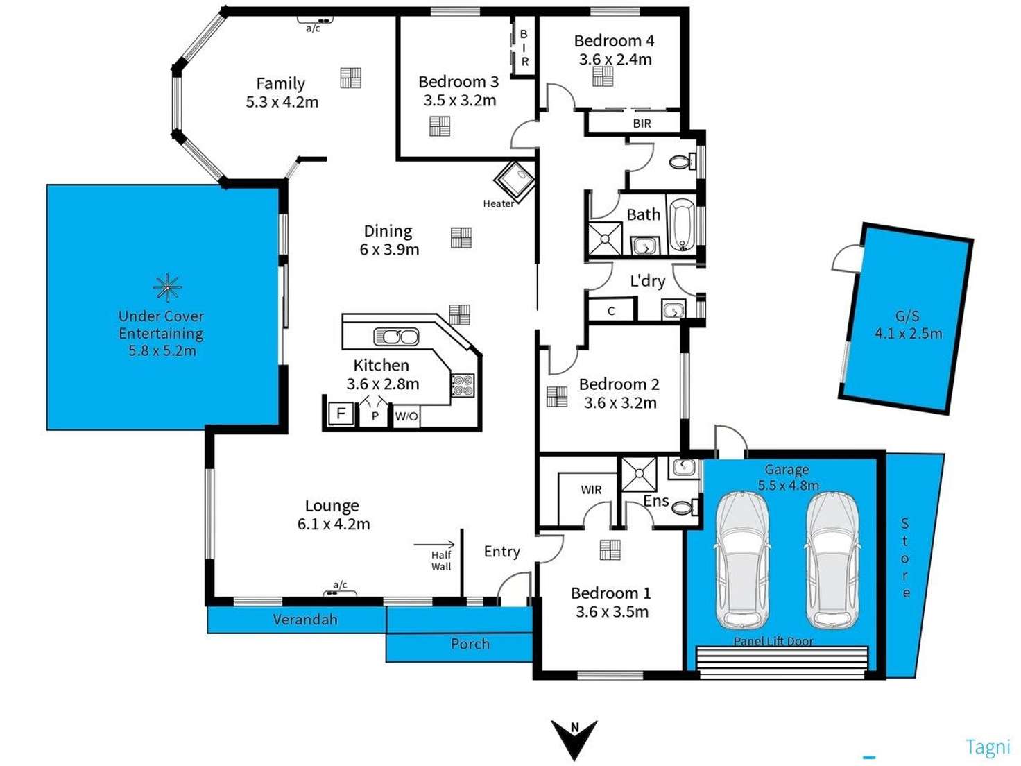 Floorplan of Homely house listing, 10 Hillside Court, Aberfoyle Park SA 5159