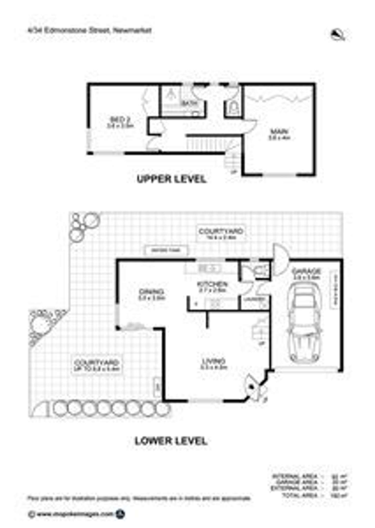 Floorplan of Homely townhouse listing, 4/34 Edmondstone Street, Newmarket QLD 4051