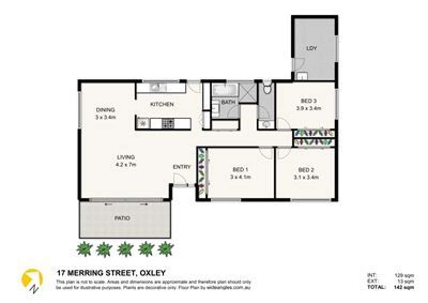Floorplan of Homely house listing, 17 Merring Street, Oxley QLD 4075