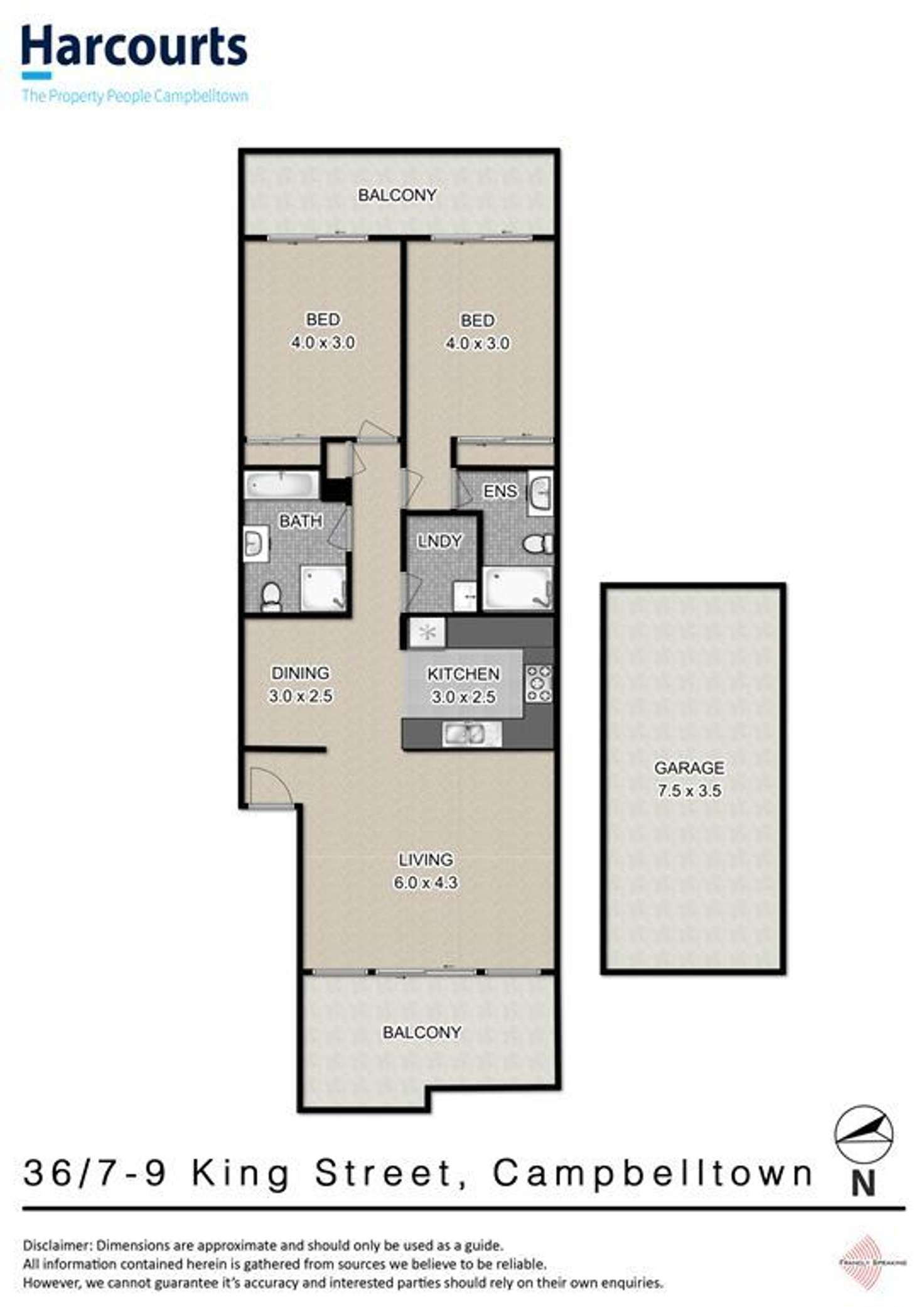 Floorplan of Homely unit listing, 36/7-9 King Street, Campbelltown NSW 2560