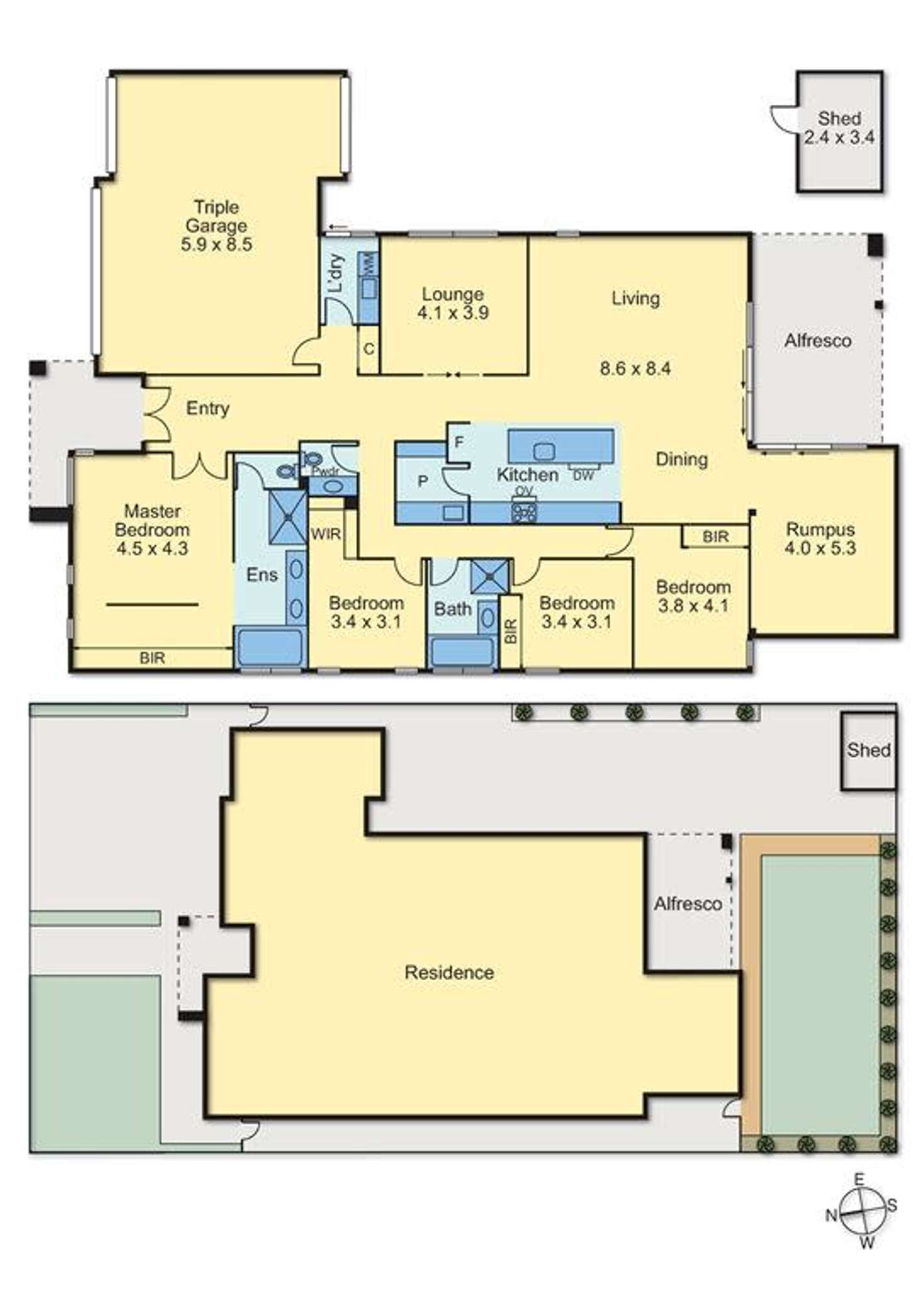 Floorplan of Homely house listing, 43 Palladium Circle, Beveridge VIC 3753
