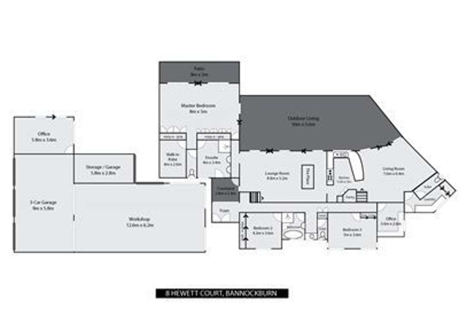 Floorplan of Homely acreageSemiRural listing, 8 Hewett Court, Bannockburn QLD 4207