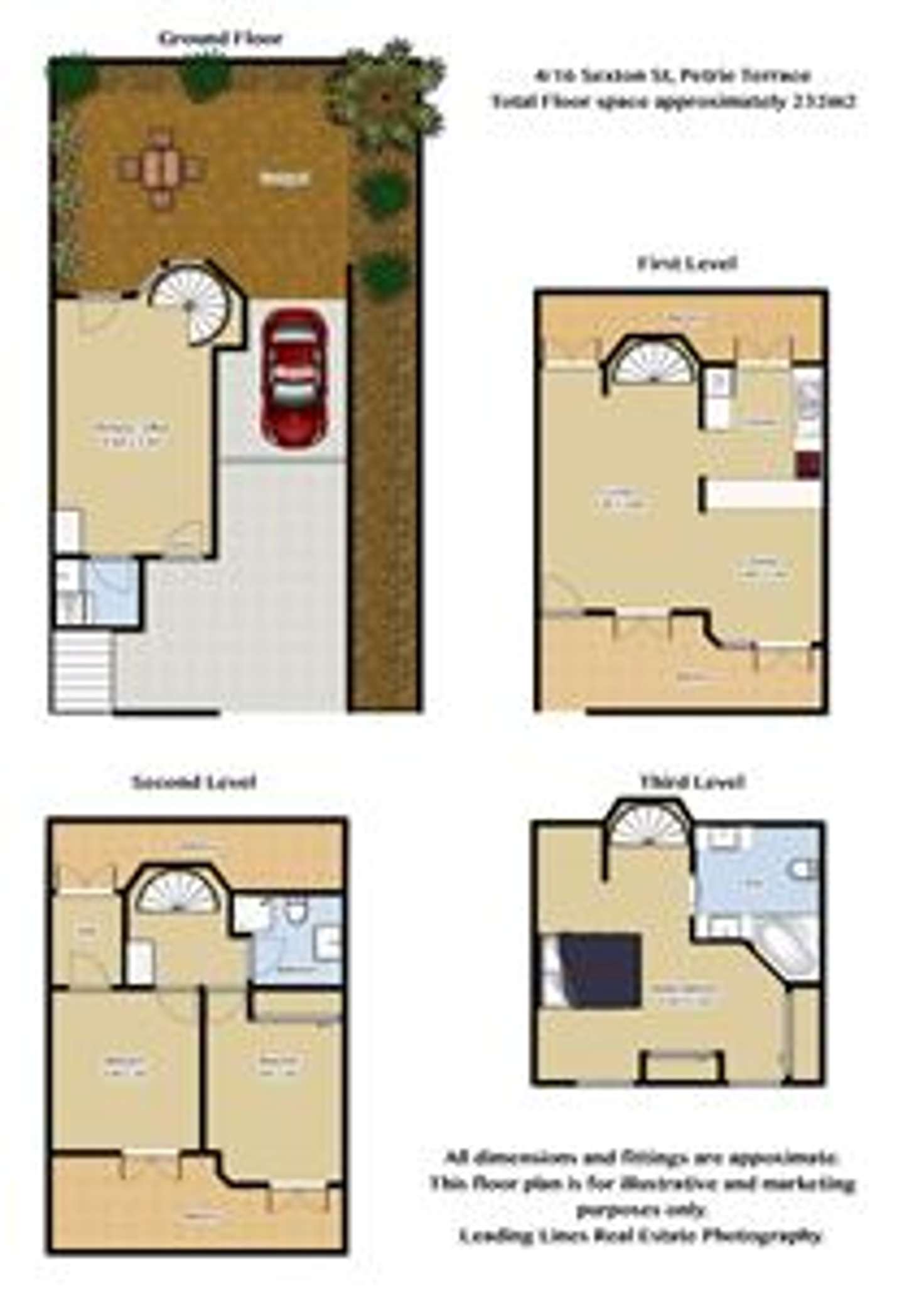 Floorplan of Homely townhouse listing, 4/16 Sexton Street, Petrie Terrace QLD 4000