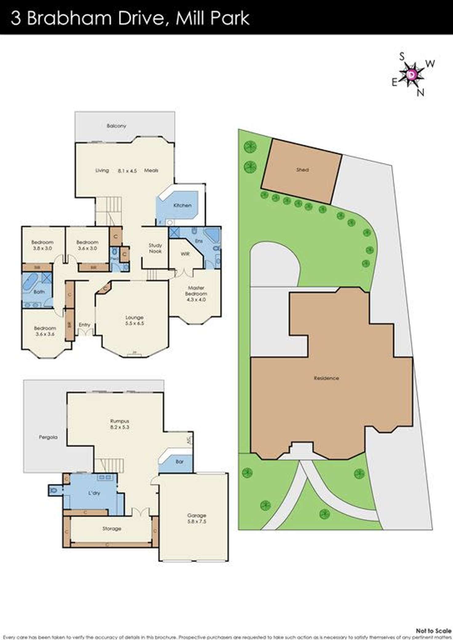 Floorplan of Homely house listing, 3 Brabham Drive, Mill Park VIC 3082