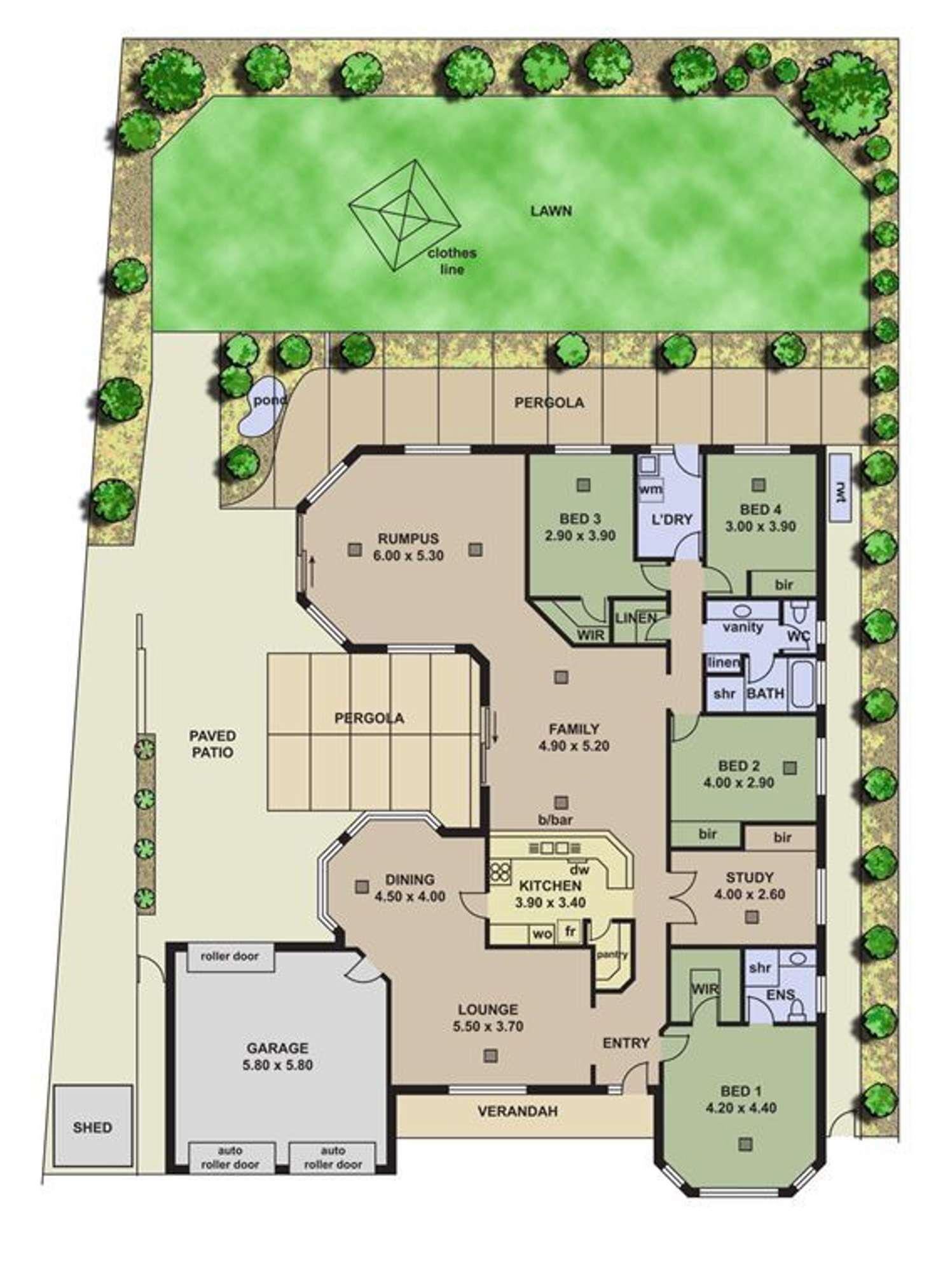 Floorplan of Homely house listing, 38 Coachwood Drive, Aberfoyle Park SA 5159