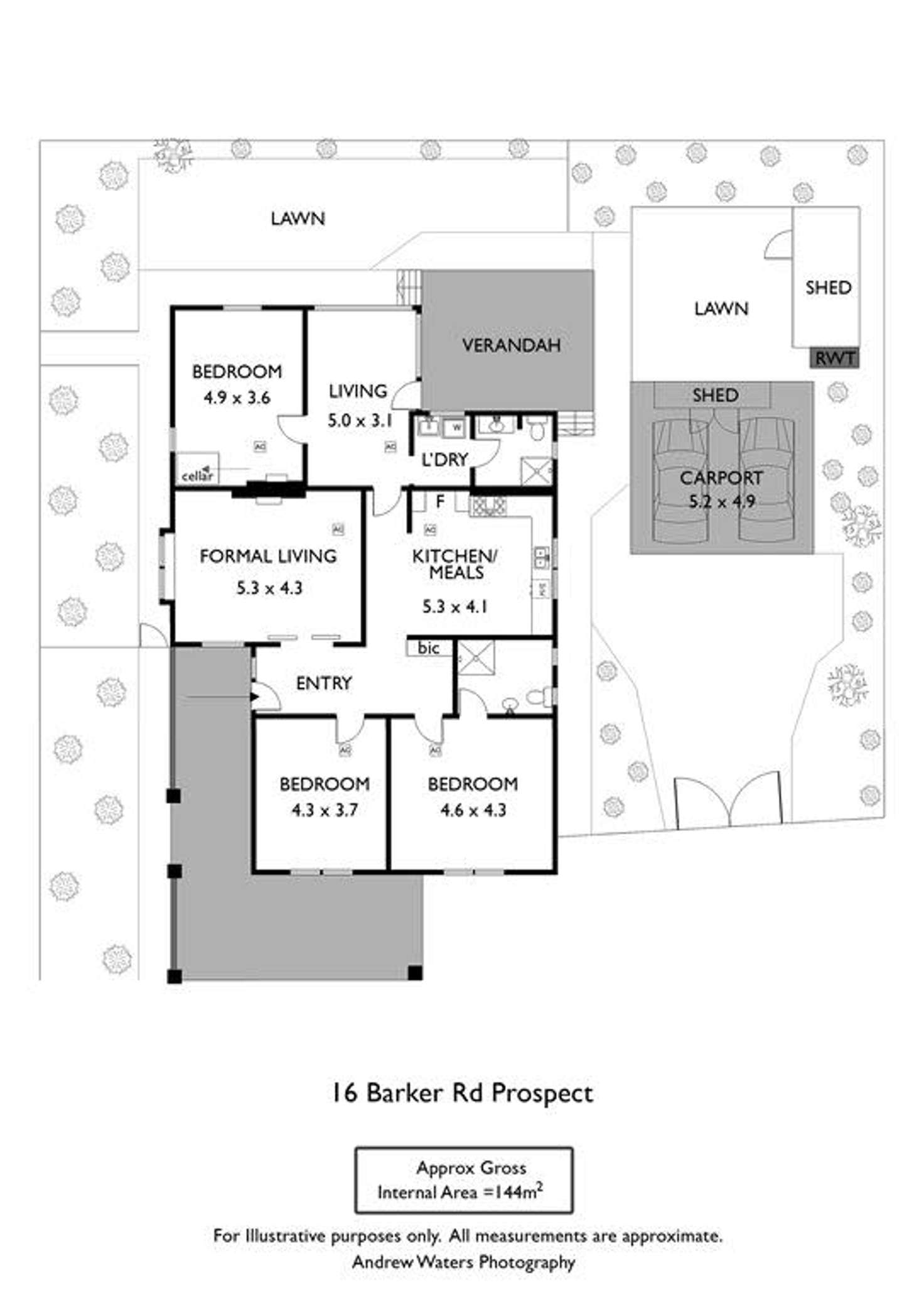 Floorplan of Homely house listing, 16 Barker Road, Prospect SA 5082