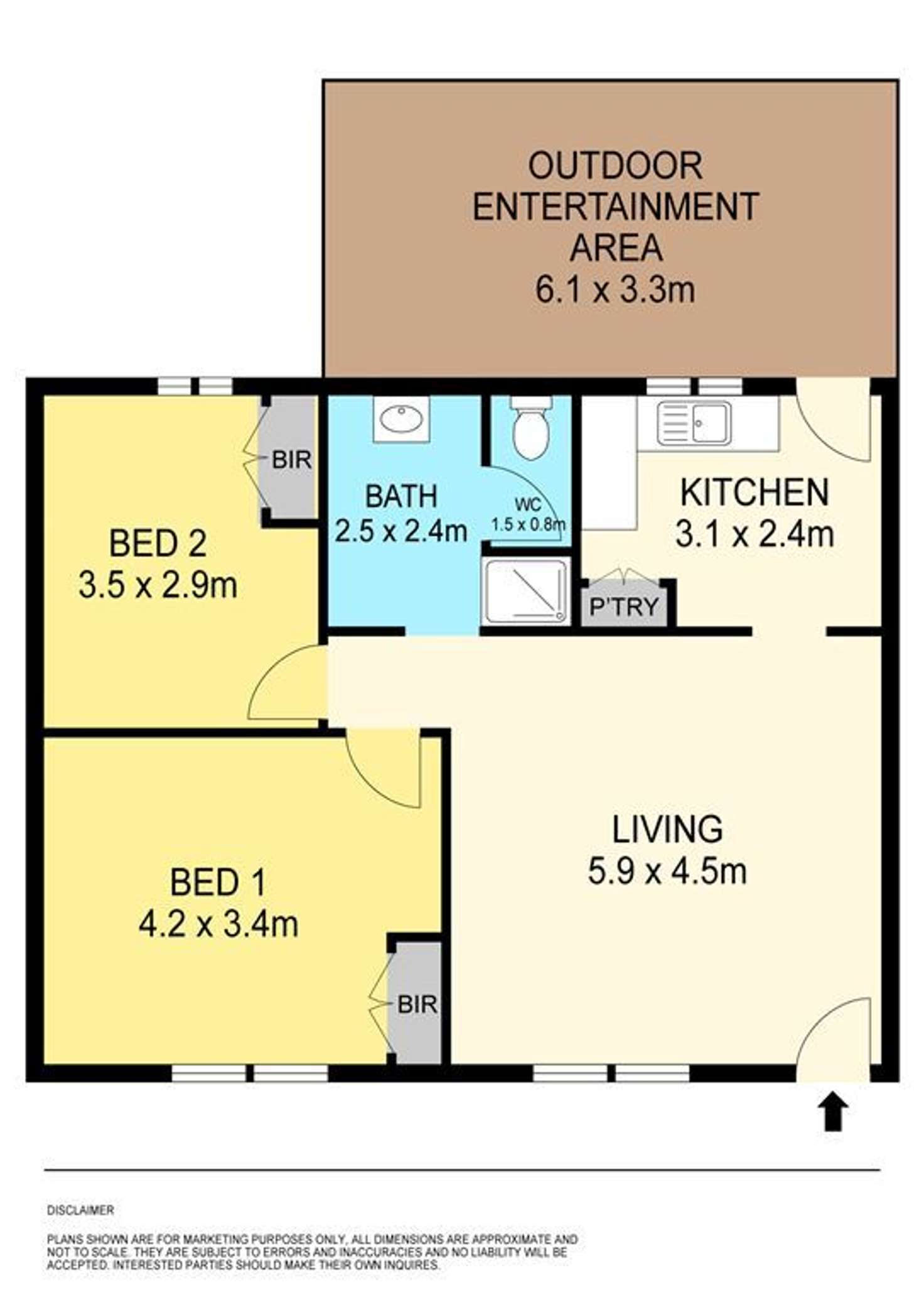 Floorplan of Homely unit listing, 2/36 Mimosa Avenue, Alfredton VIC 3350