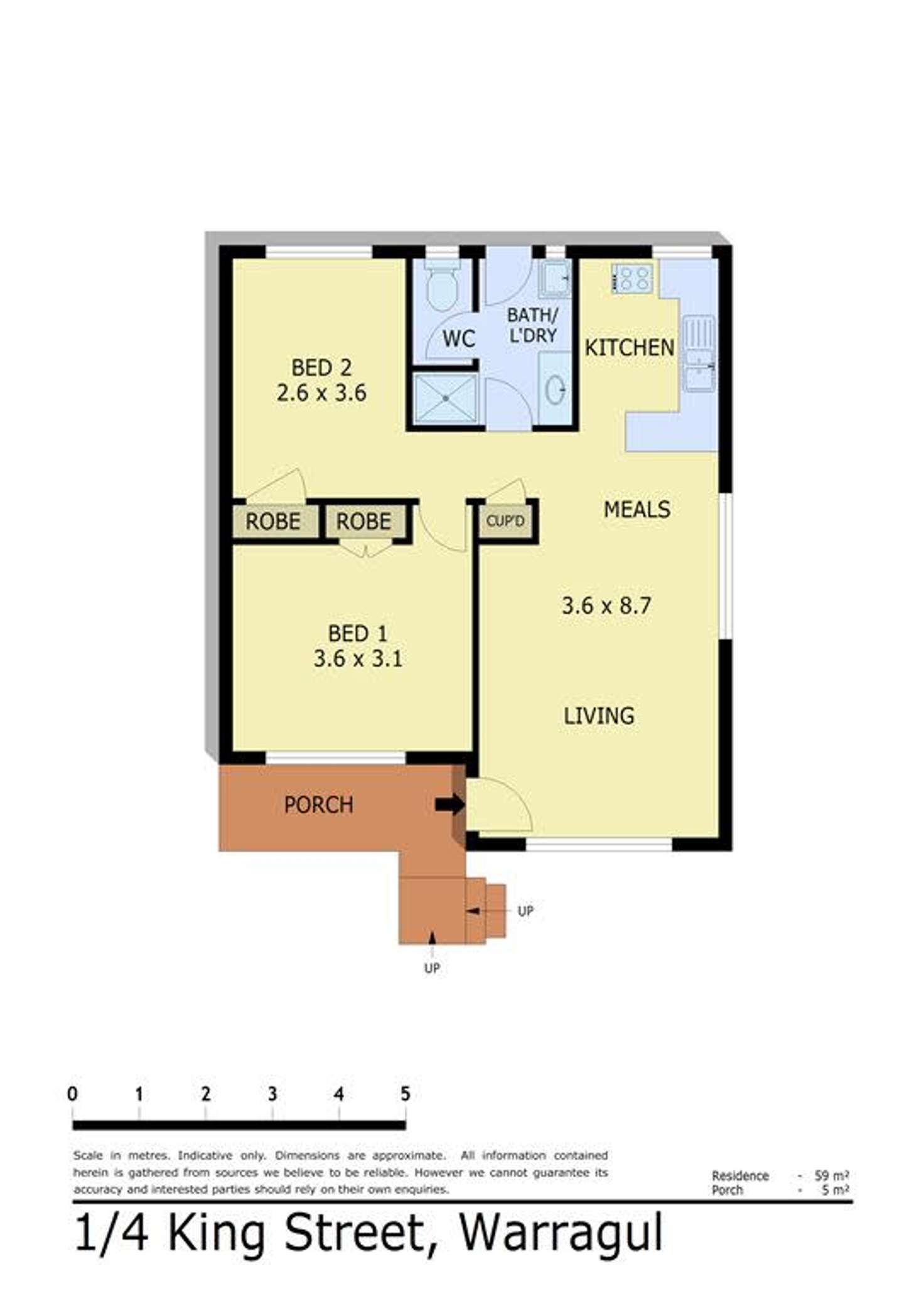 Floorplan of Homely unit listing, 1/4 King Street, Warragul VIC 3820