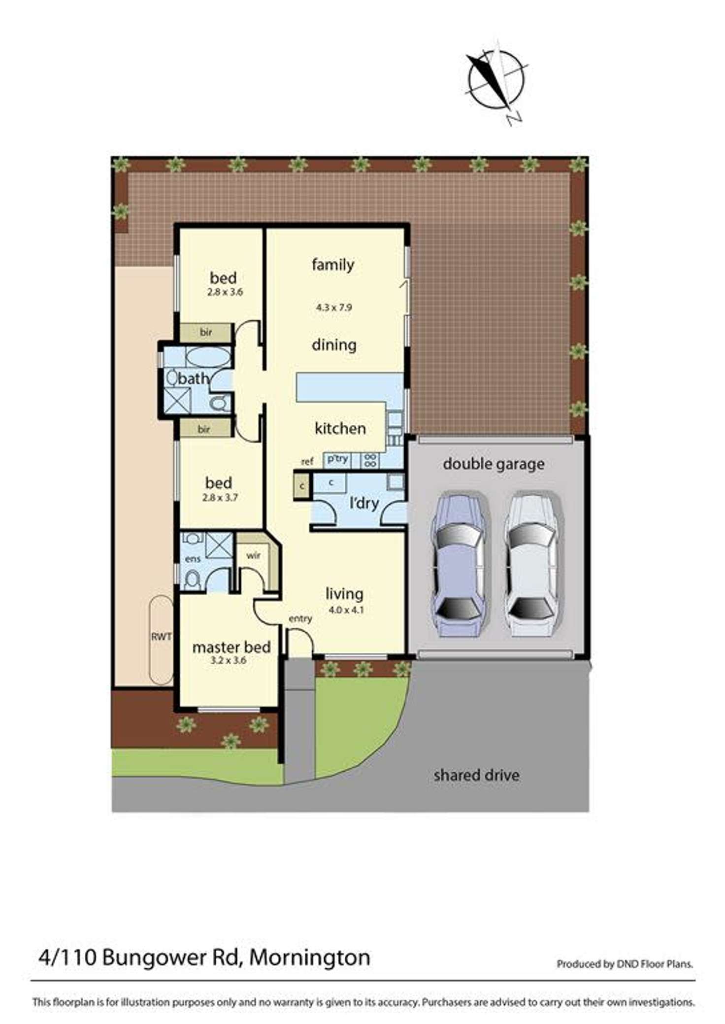 Floorplan of Homely unit listing, 4/110 Bungower Road, Mornington VIC 3931