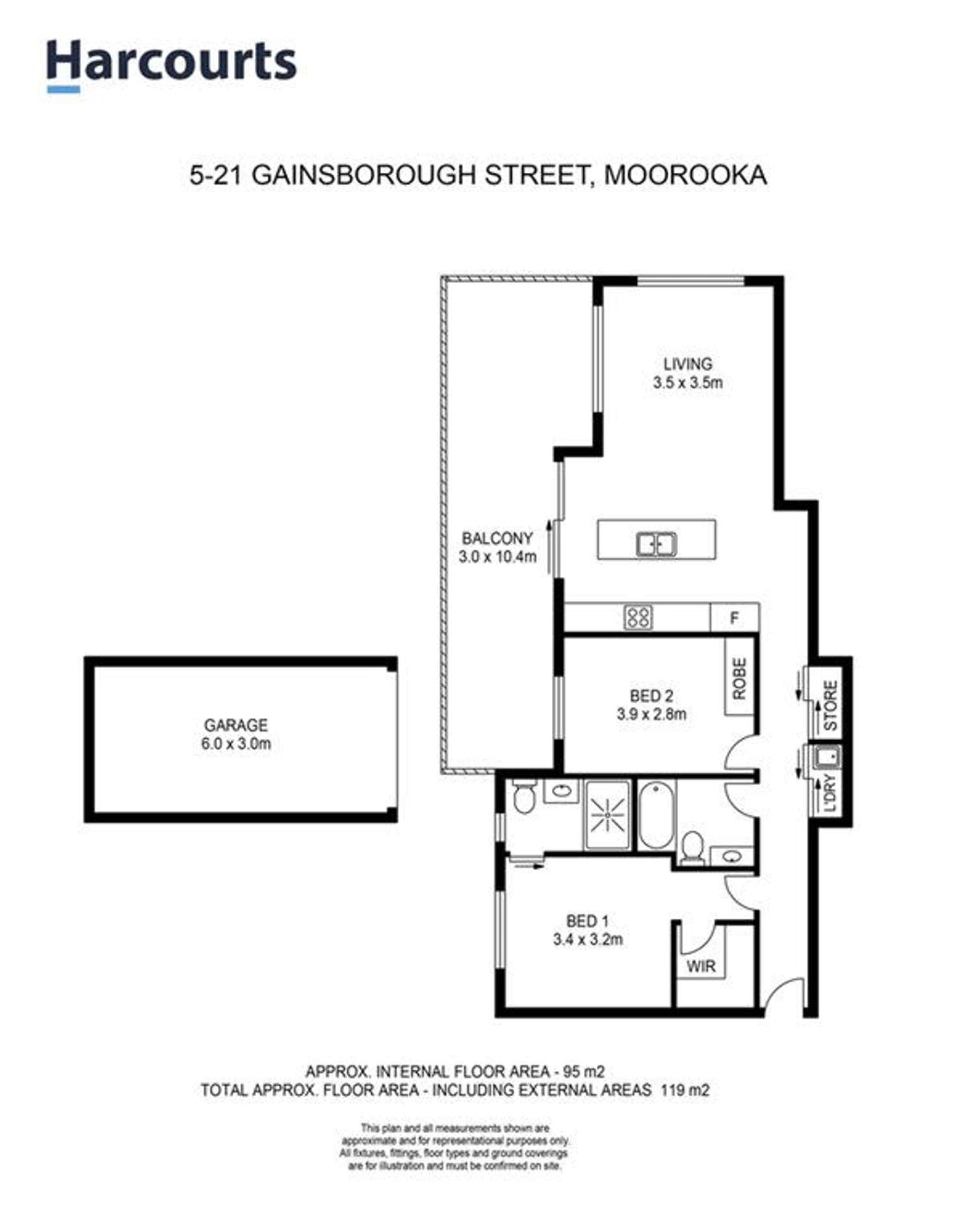 Floorplan of Homely unit listing, 5/21 Gainsborough Street, Moorooka QLD 4105