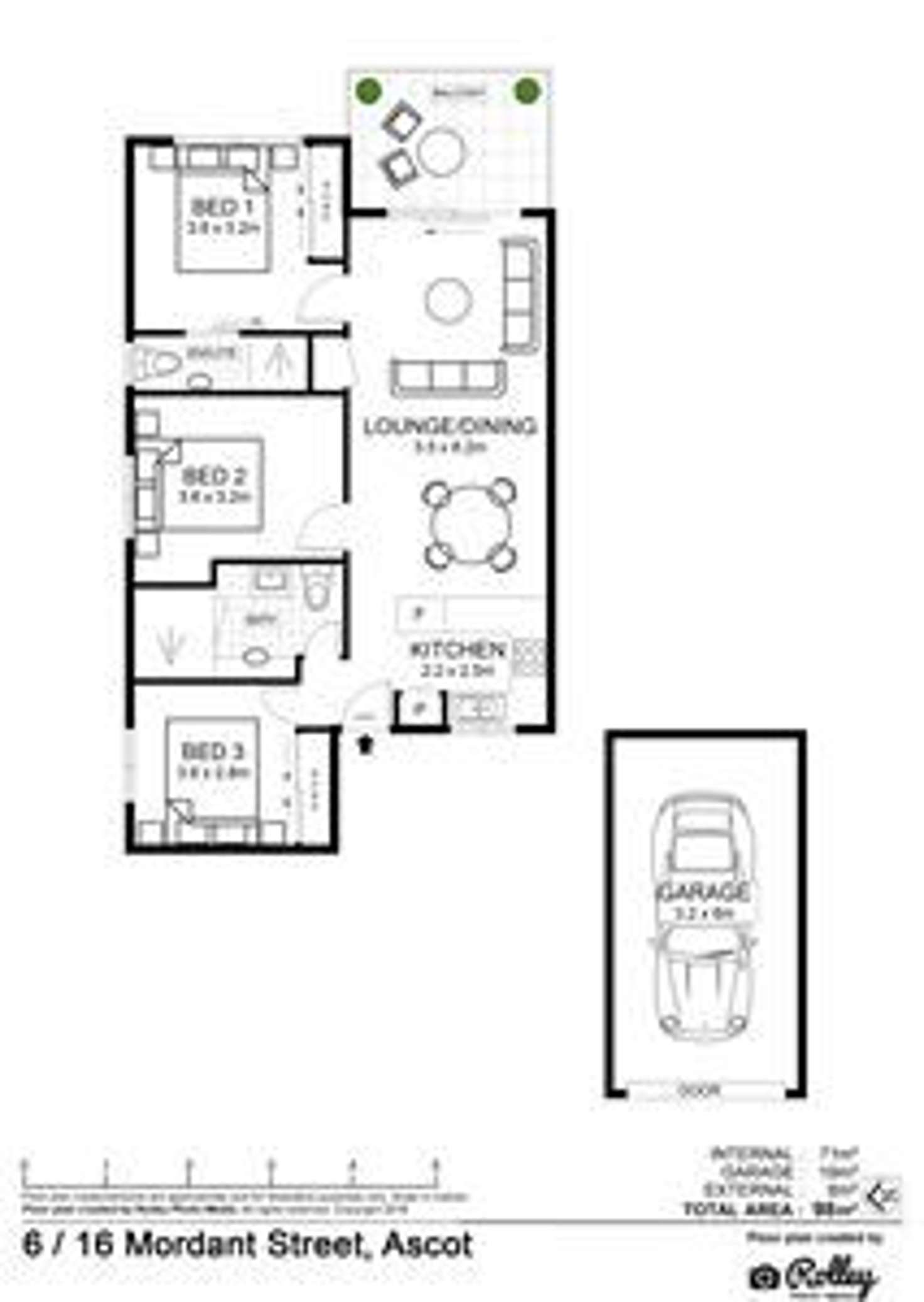 Floorplan of Homely unit listing, 6/16 Mordant Street, Ascot QLD 4007
