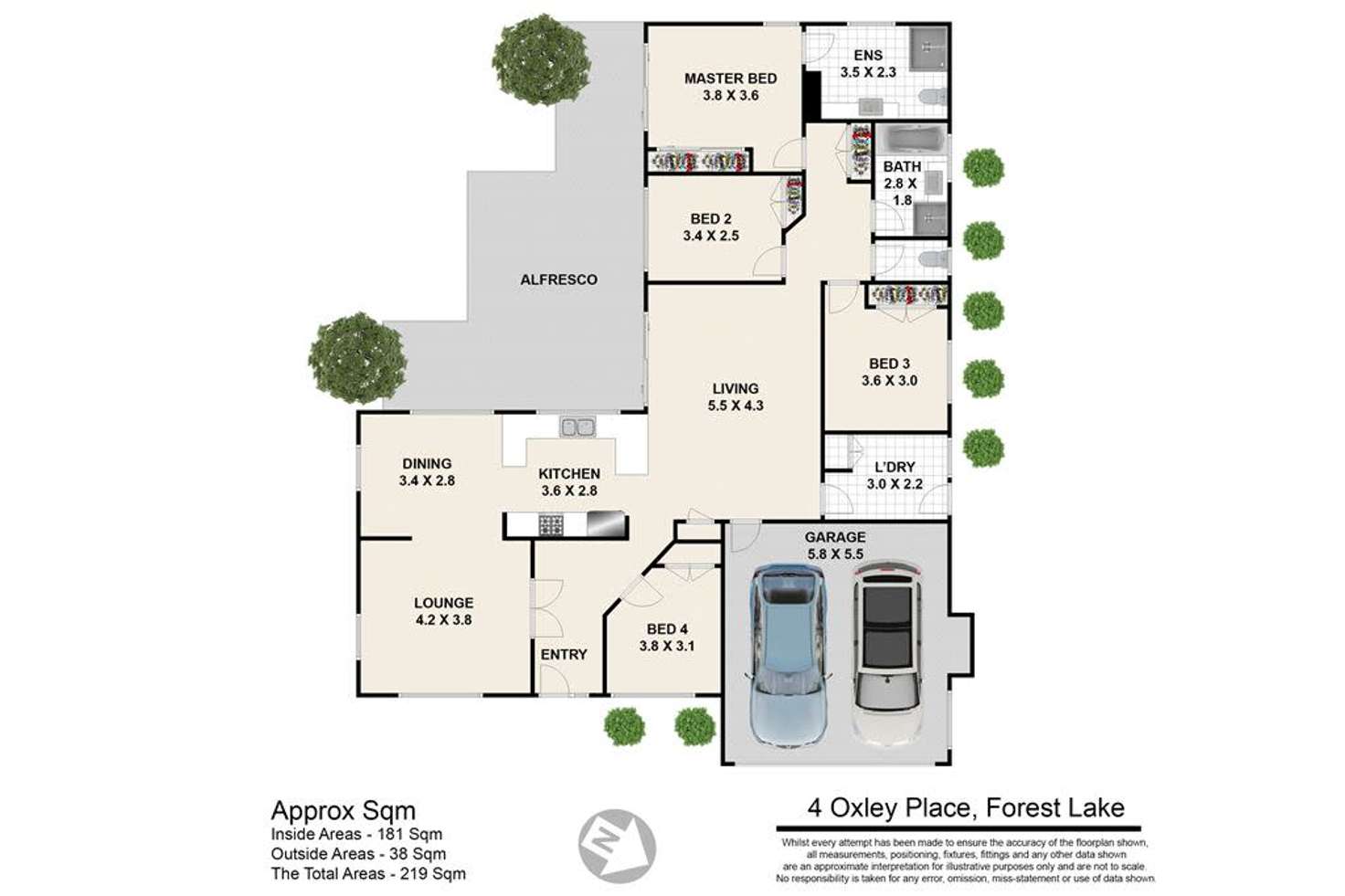 Floorplan of Homely house listing, 4 Oxley Place, Forest Lake QLD 4078