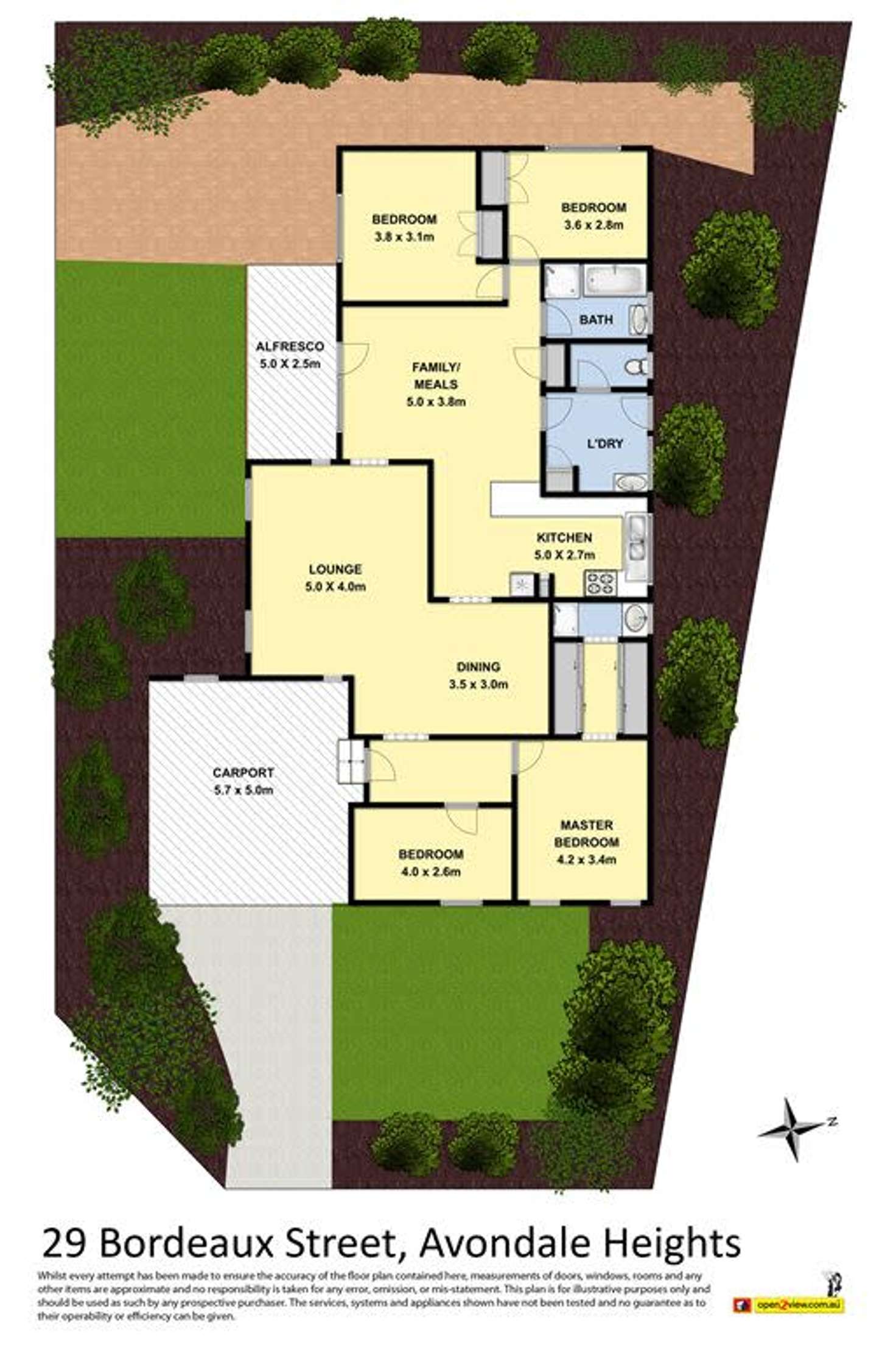 Floorplan of Homely house listing, 29 Bordeaux Street, Avondale Heights VIC 3034