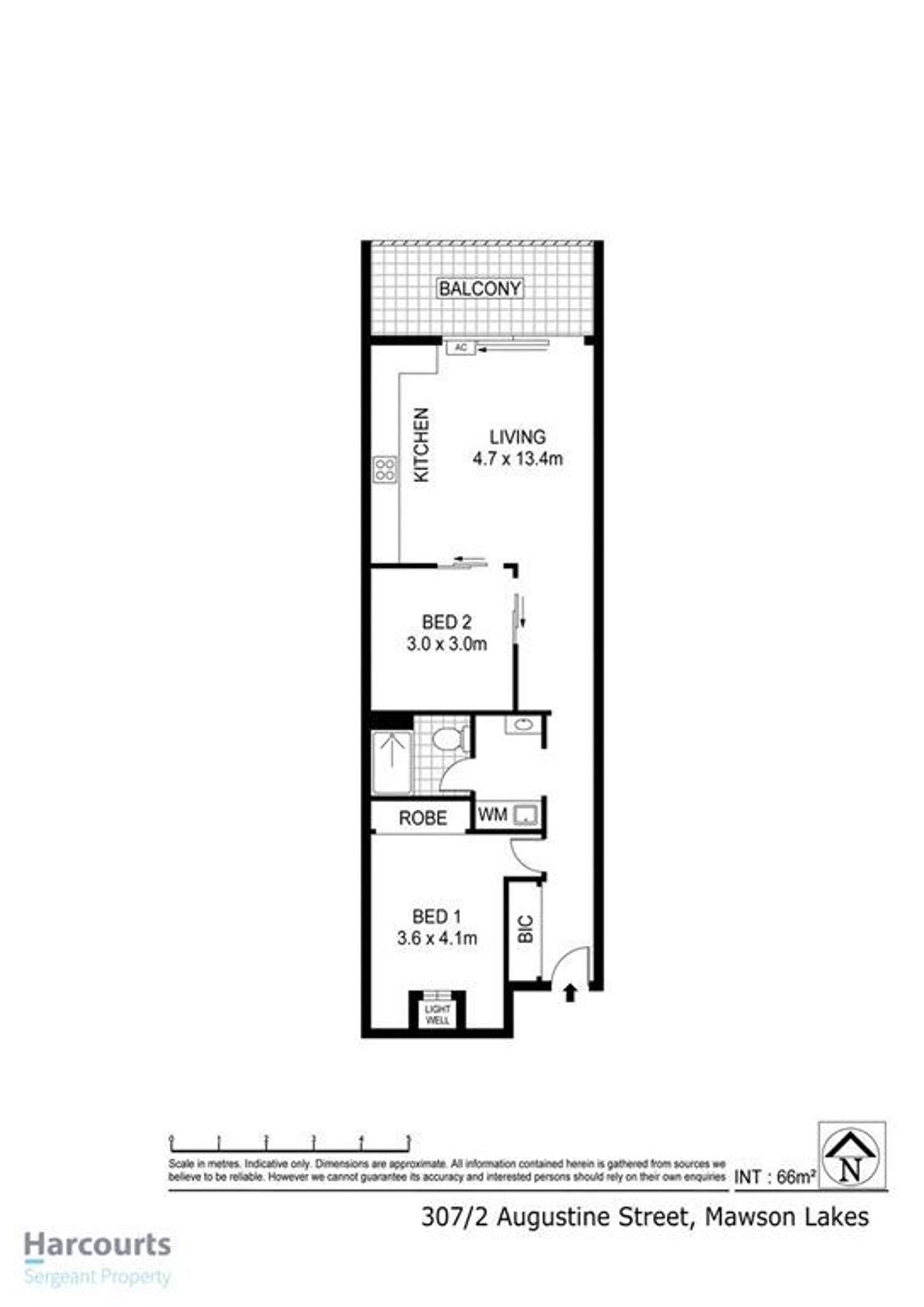 Floorplan of Homely apartment listing, 307/2 Augustine Street, Mawson Lakes SA 5095