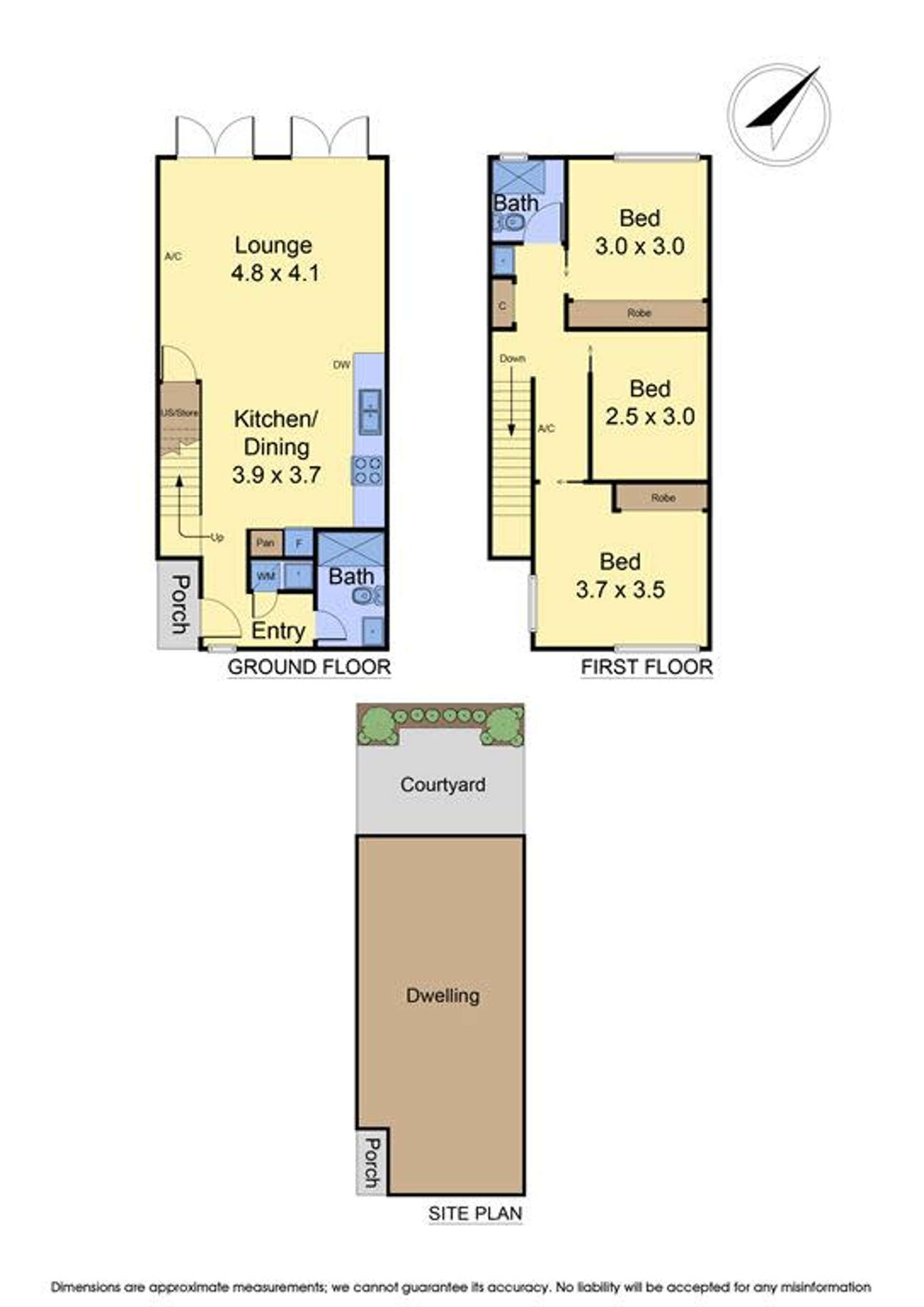 Floorplan of Homely townhouse listing, 5/2A Oak Grove, Malvern East VIC 3145