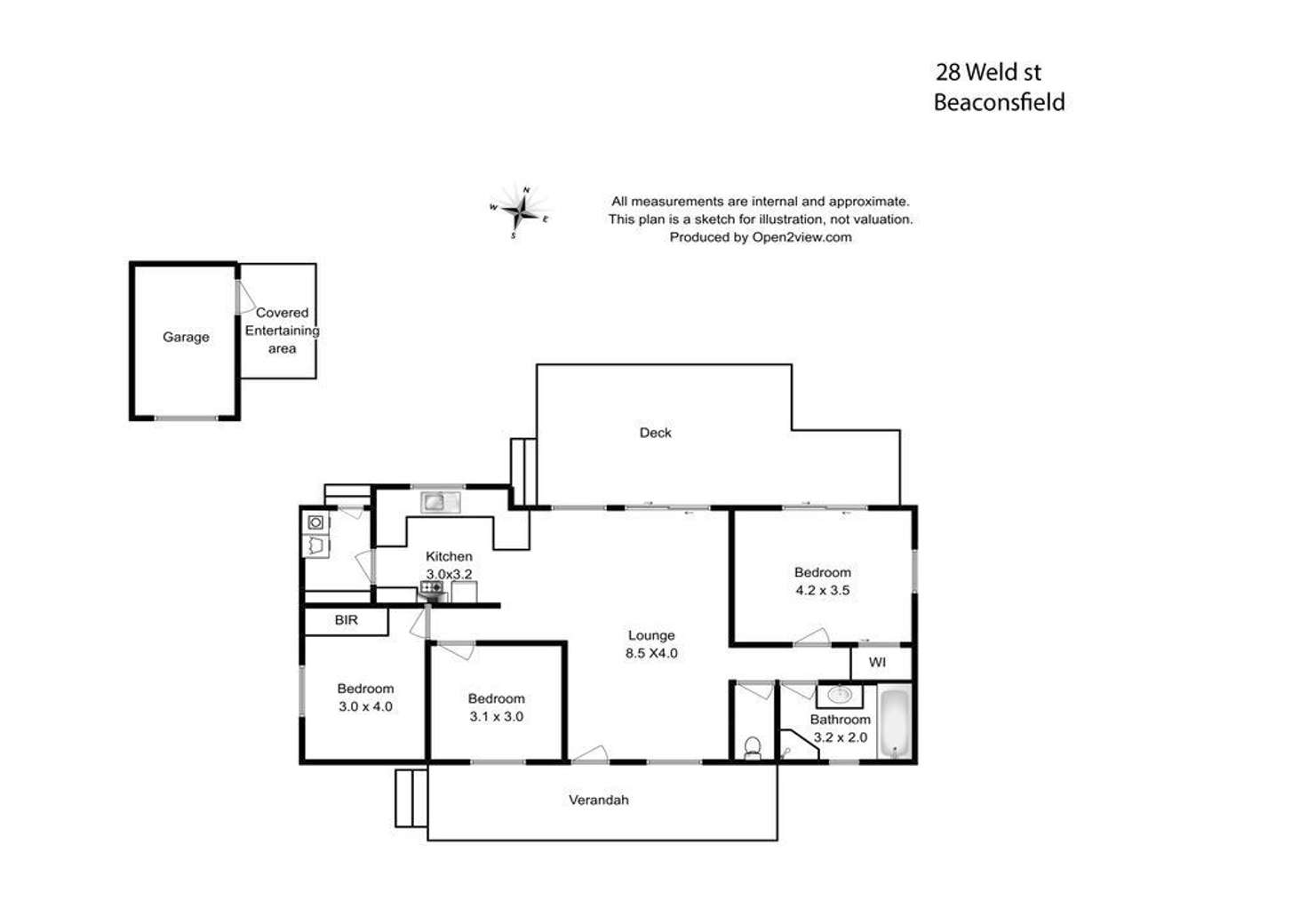 Floorplan of Homely house listing, 28 Weld Street, Beaconsfield TAS 7270