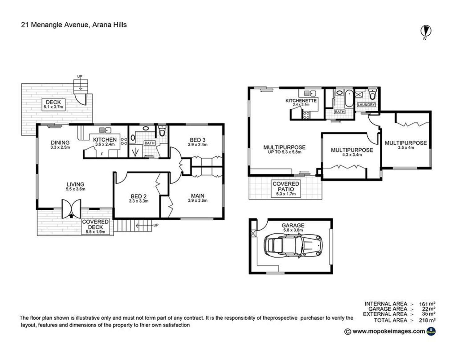 Floorplan of Homely house listing, 21 Menangle Avenue, Arana Hills QLD 4054