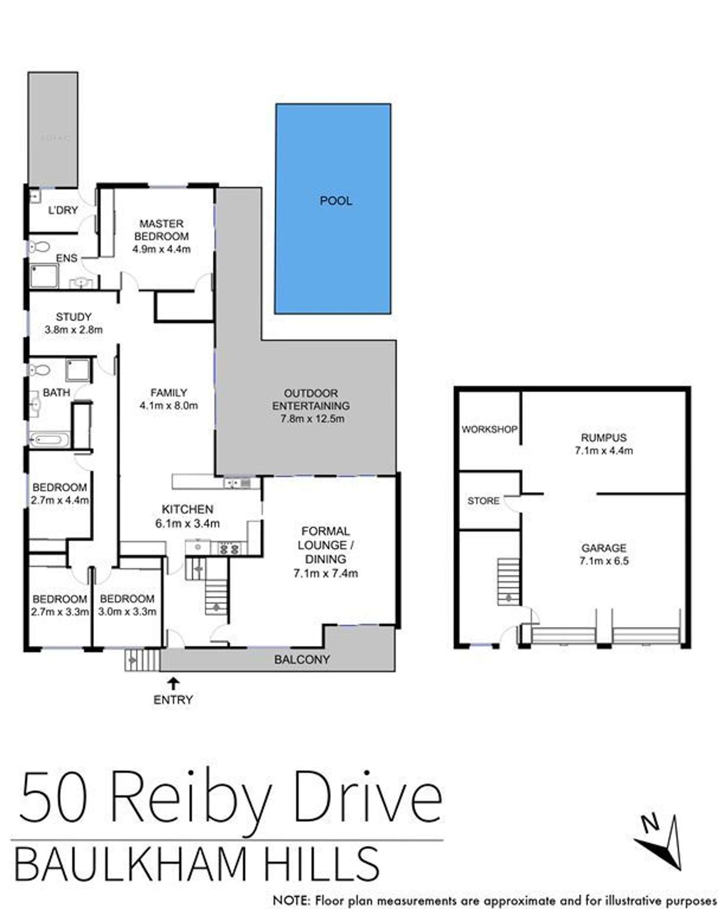 Floorplan of Homely house listing, 50 Reiby Drive, Baulkham Hills NSW 2153