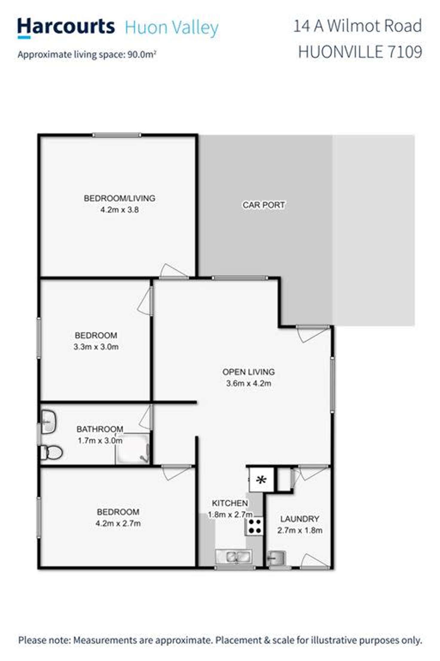 Floorplan of Homely house listing, 14A Wilmot Road, Huonville TAS 7109