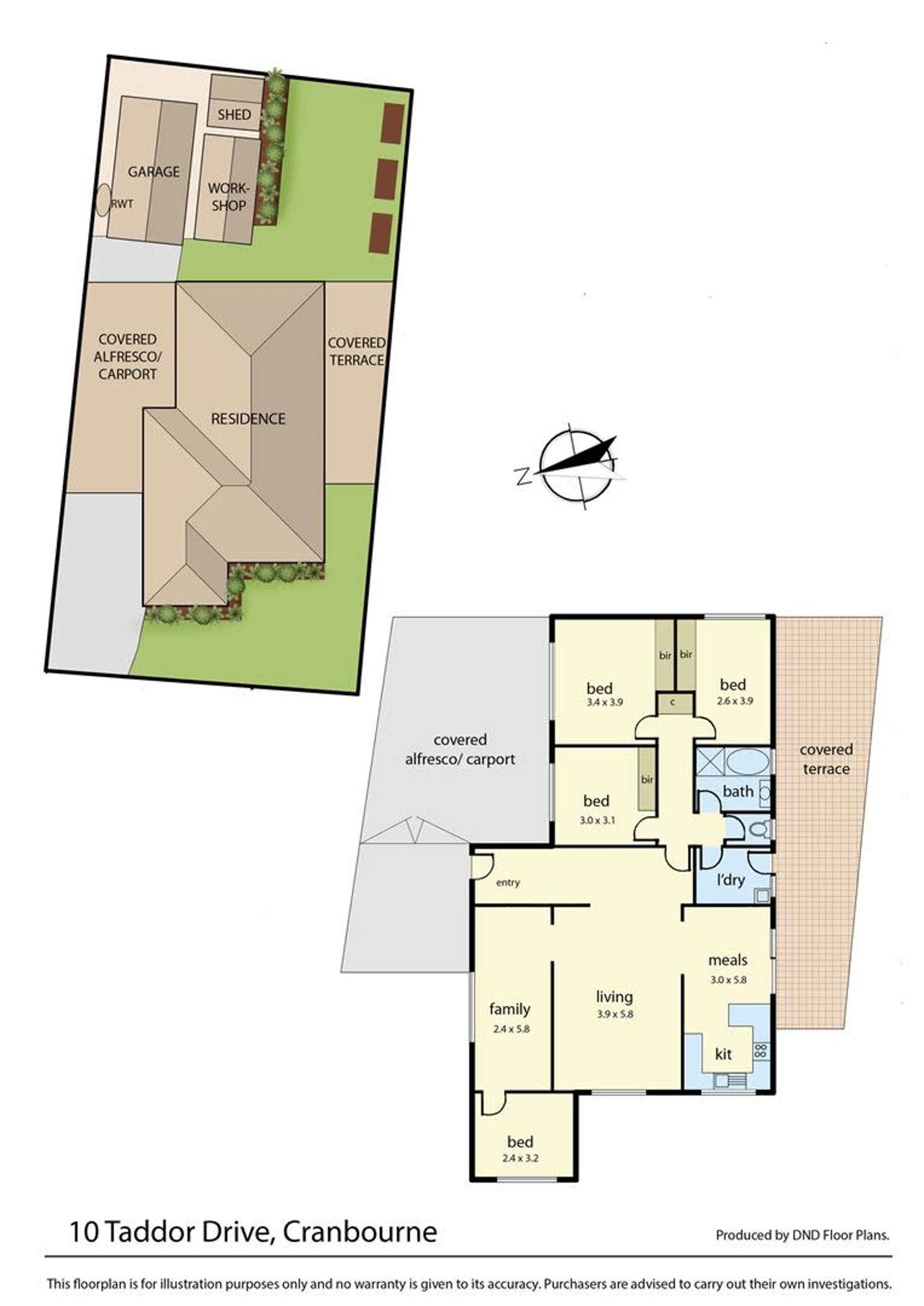 Floorplan of Homely house listing, 10 Taddor Drive, Cranbourne VIC 3977