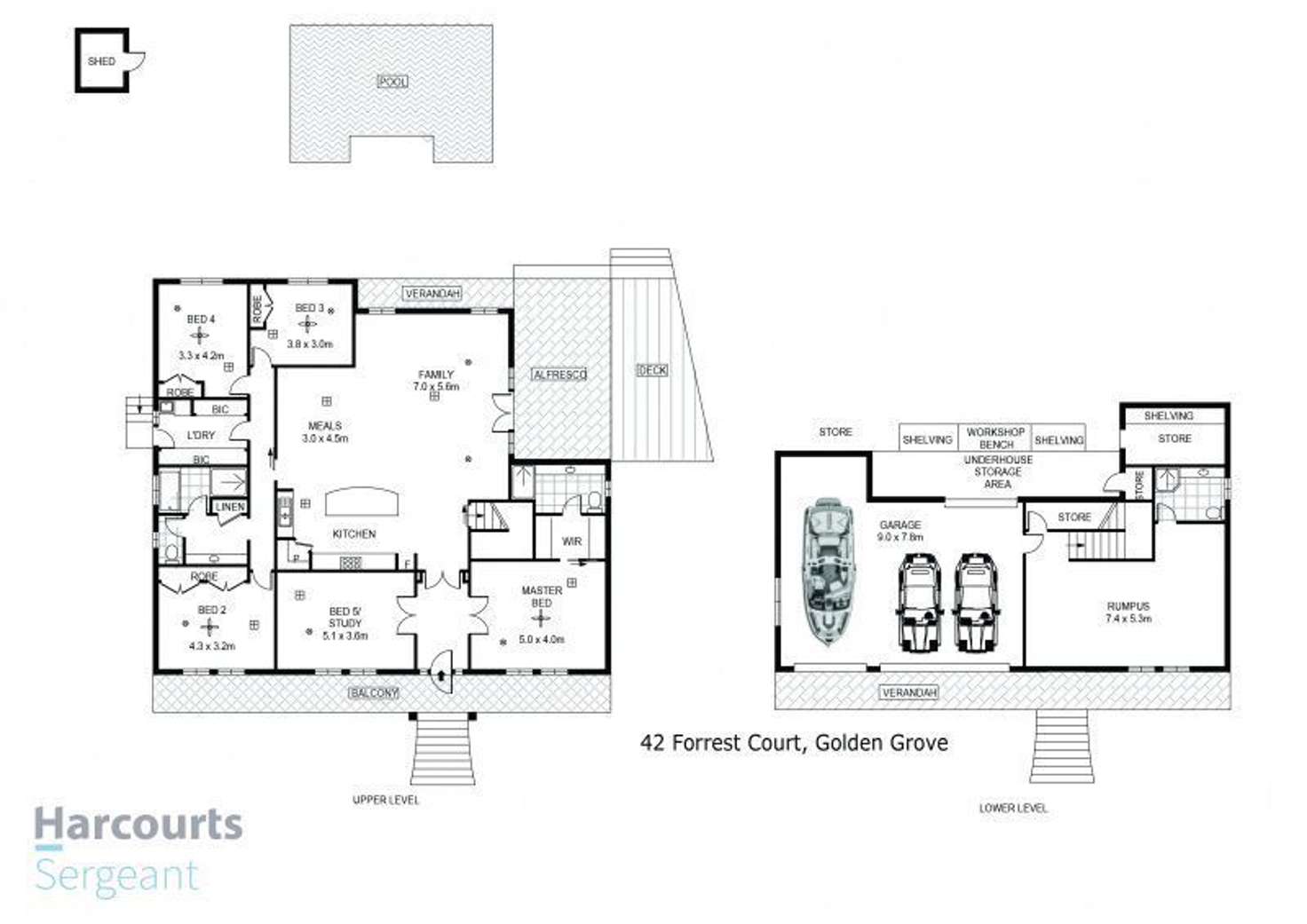 Floorplan of Homely house listing, 42 Forrest Court, Golden Grove SA 5125