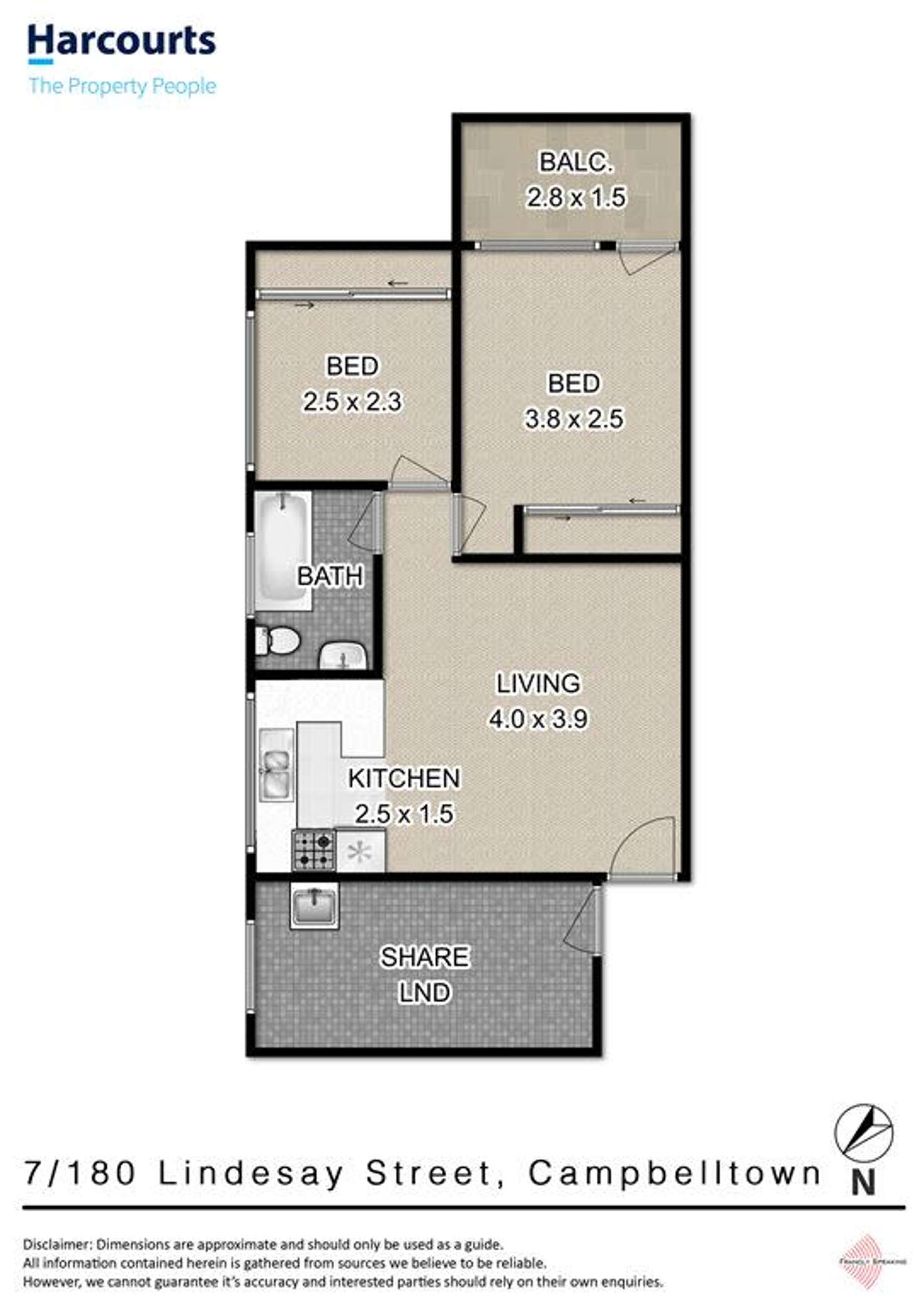 Floorplan of Homely unit listing, 7/180 Lindesay Street, Campbelltown NSW 2560
