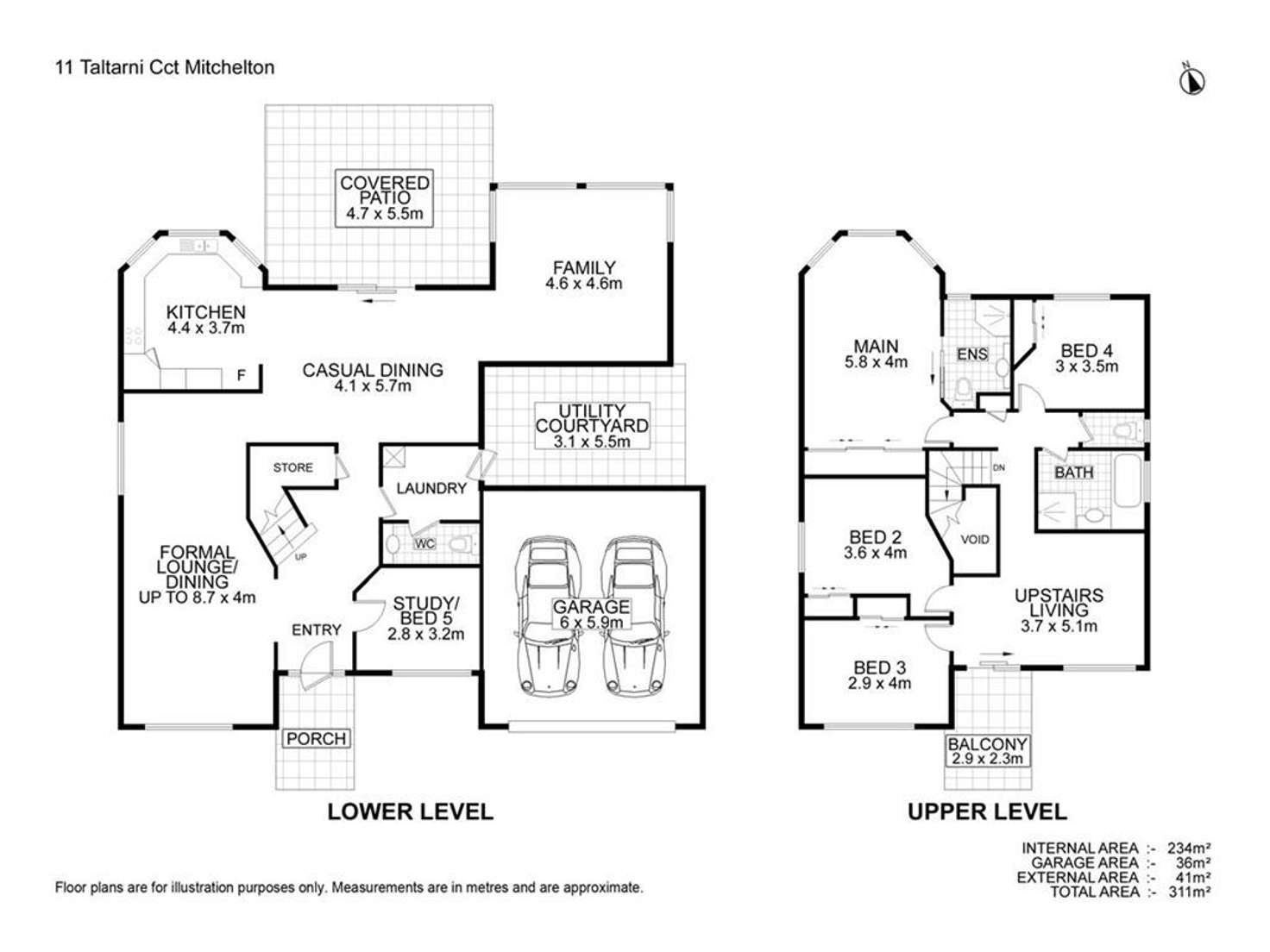 Floorplan of Homely house listing, 11 Taltarni Circuit, Mitchelton QLD 4053