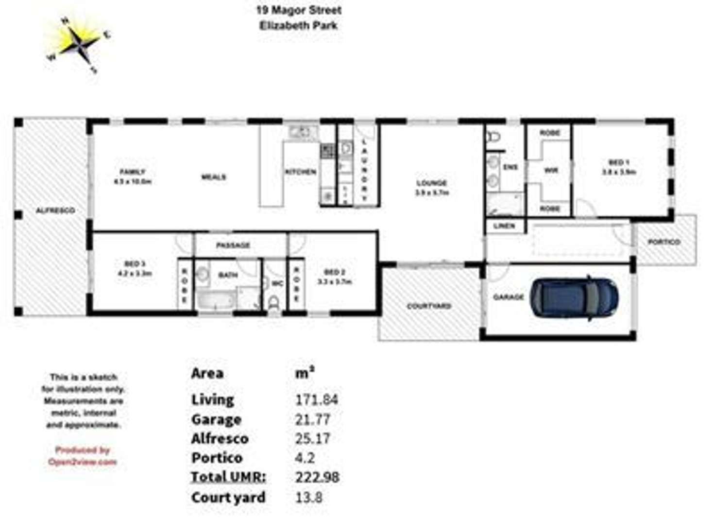 Floorplan of Homely house listing, 19 Magor Street, Elizabeth Park SA 5113