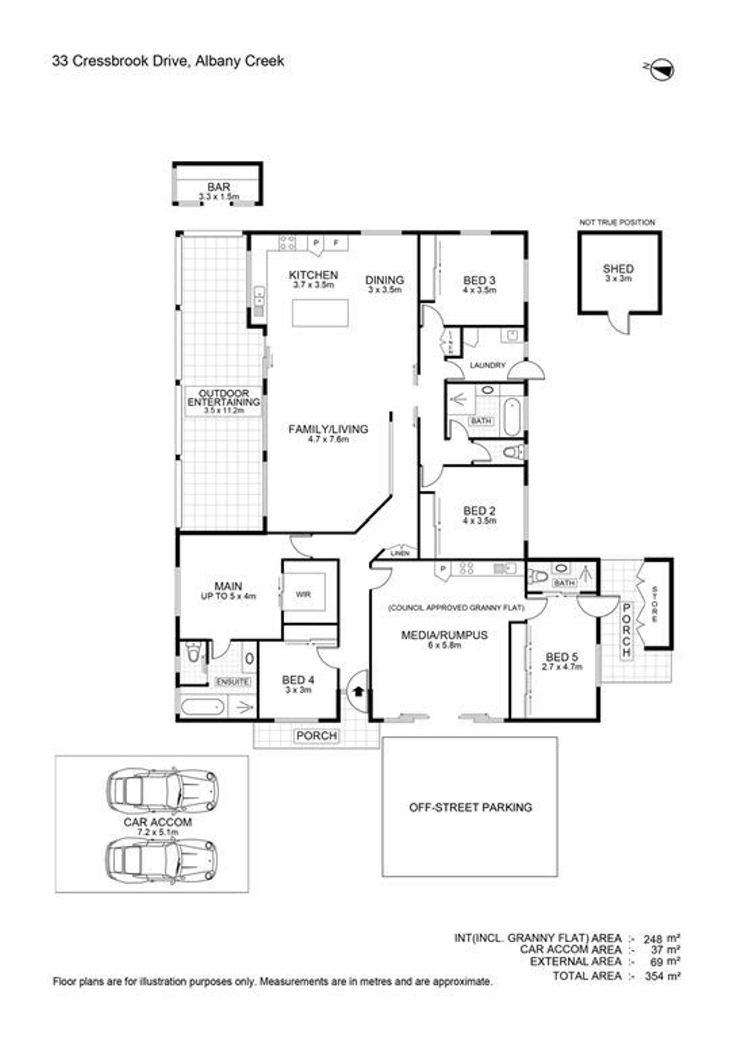 Floorplan of Homely house listing, 33 Cressbrook Drive, Albany Creek QLD 4035