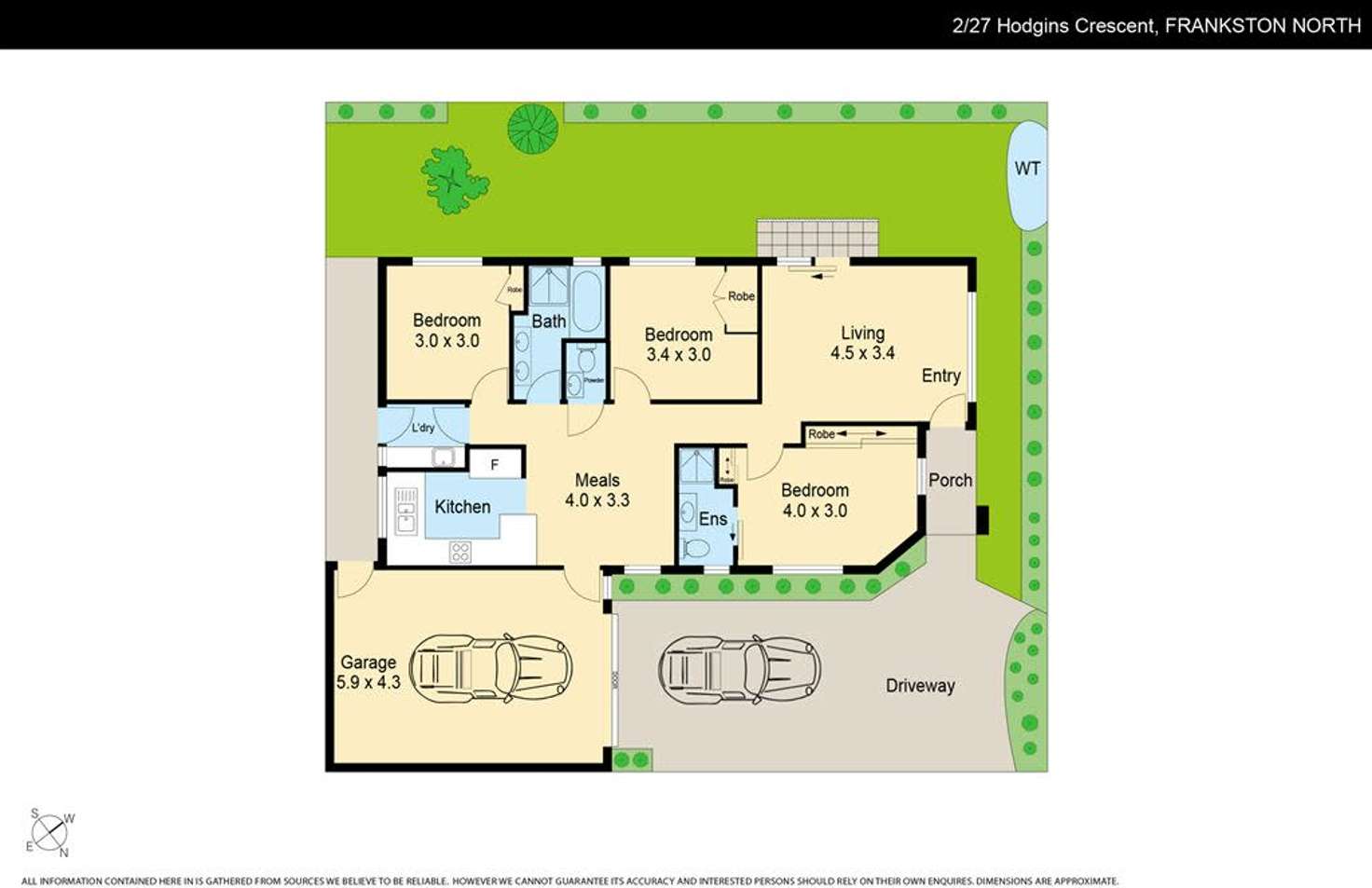 Floorplan of Homely unit listing, 2/27 Hodgins Crescent, Frankston North VIC 3200