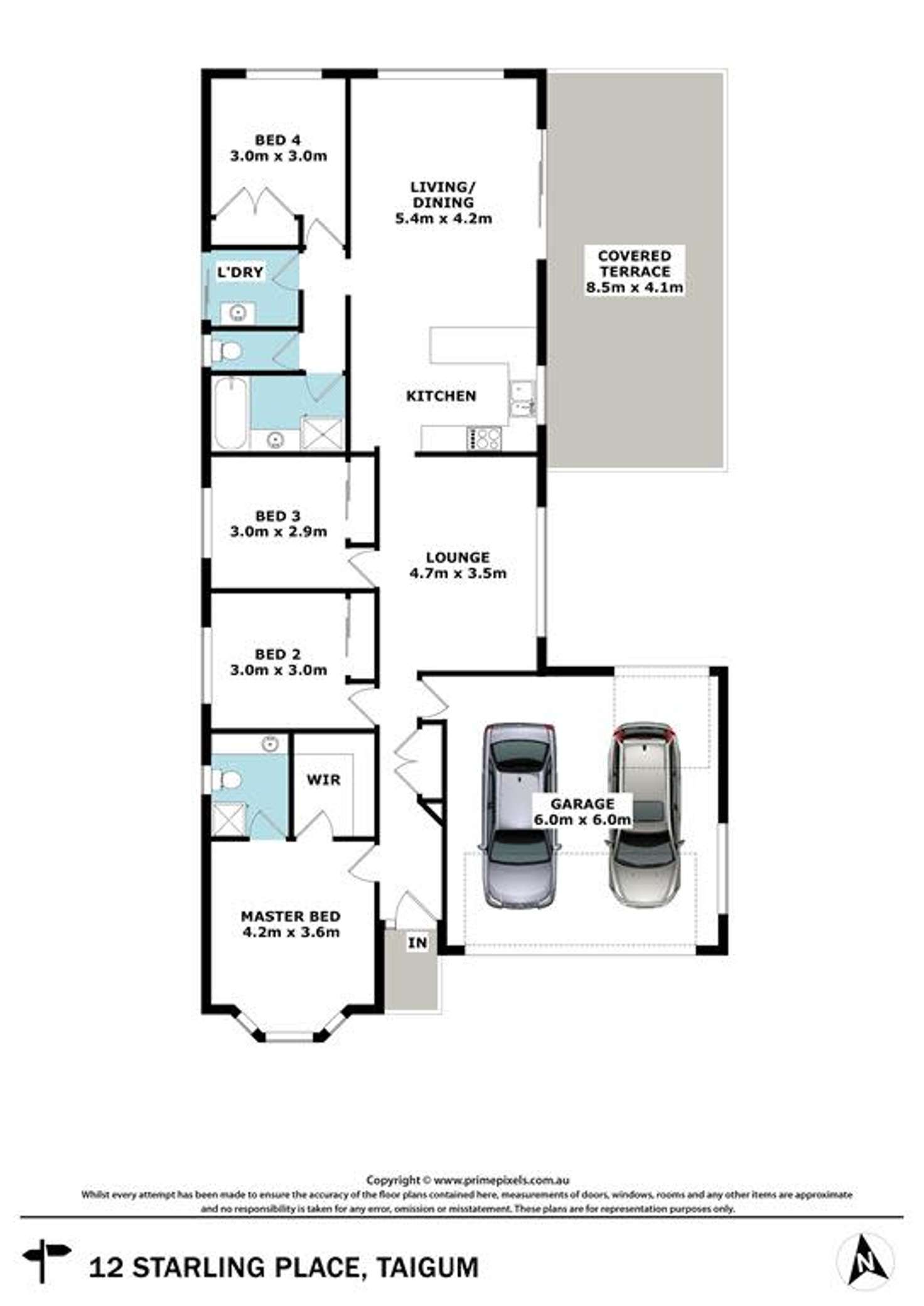 Floorplan of Homely house listing, 12 Starling Place, Taigum QLD 4018