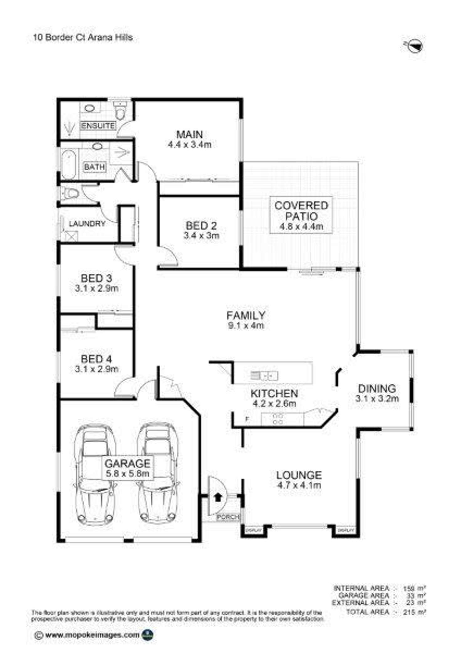 Floorplan of Homely house listing, 10 Border Court, Arana Hills QLD 4054