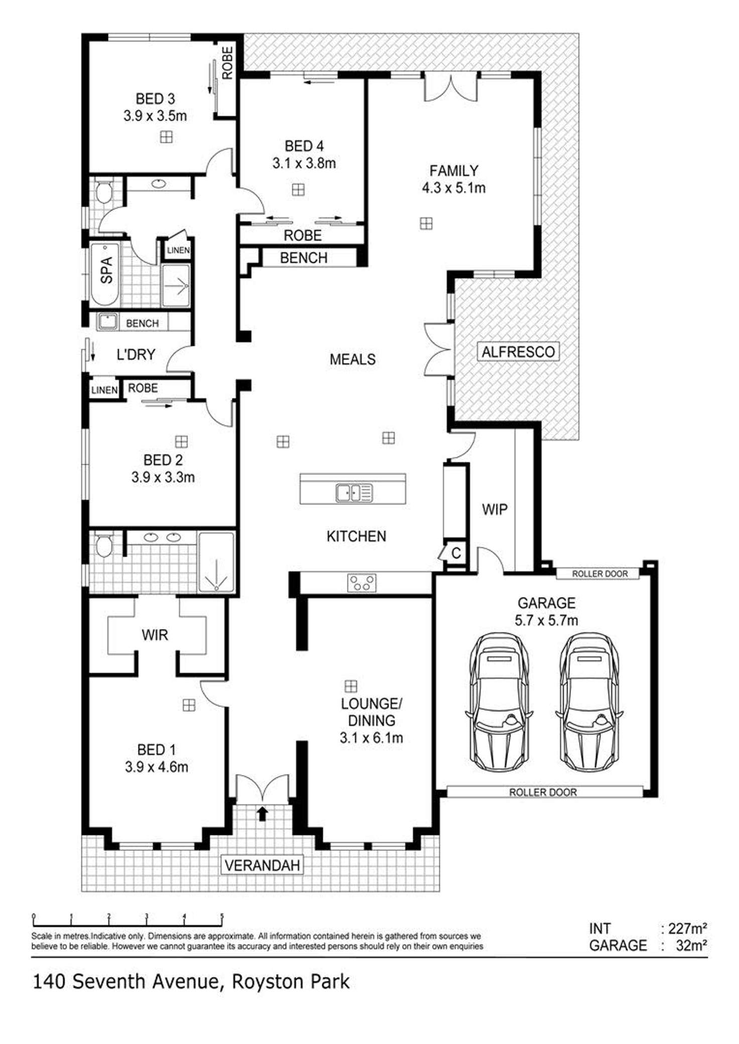 Floorplan of Homely house listing, 140 Seventh Ave, Royston Park SA 5070