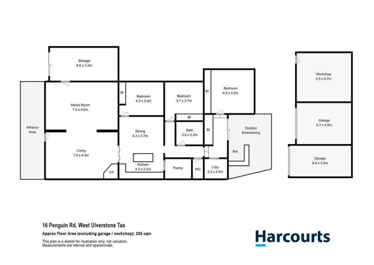Floorplan of Homely house listing, 16 Penguin Road, West Ulverstone TAS 7315