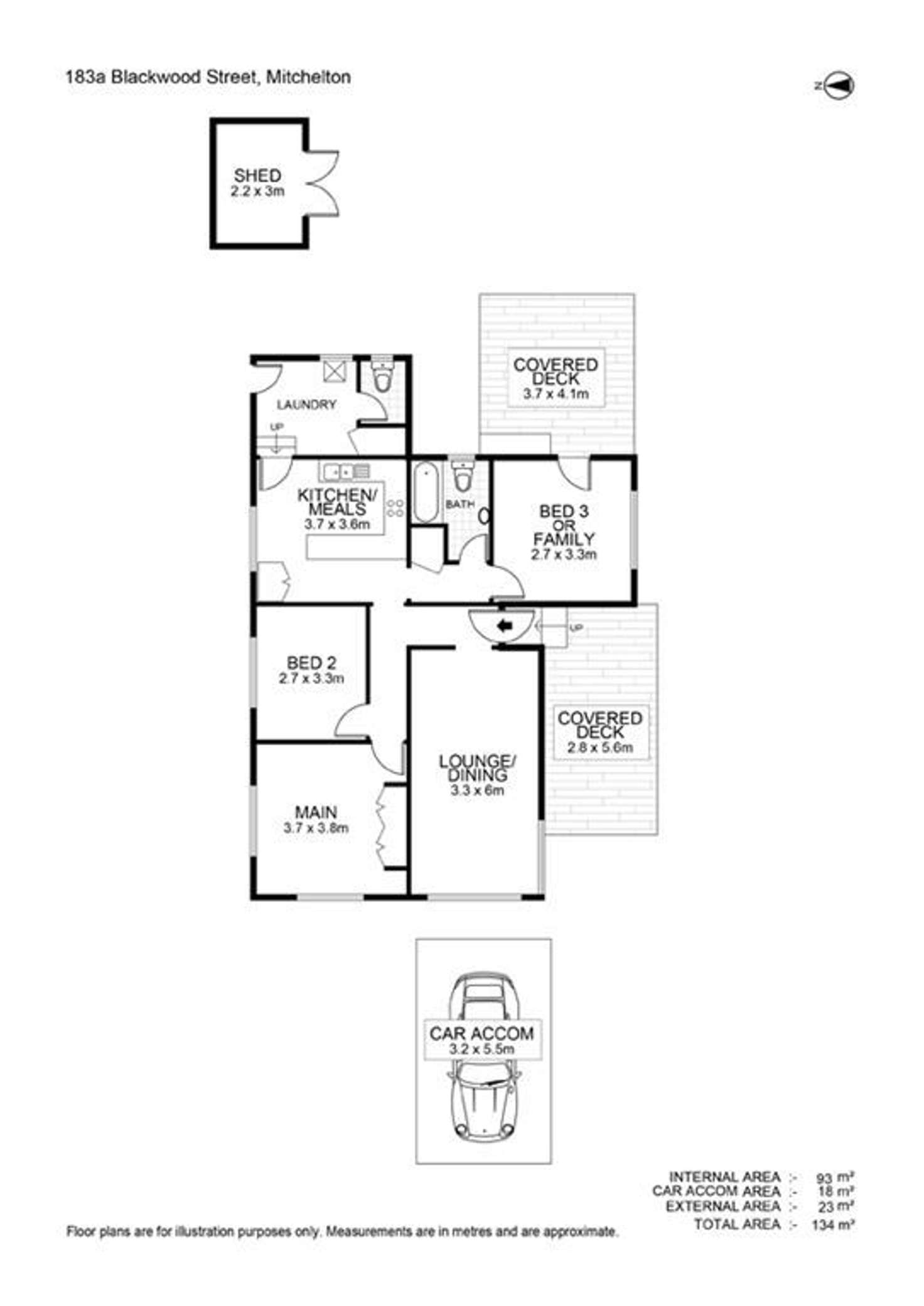 Floorplan of Homely house listing, 183A Blackwood Street, Mitchelton QLD 4053